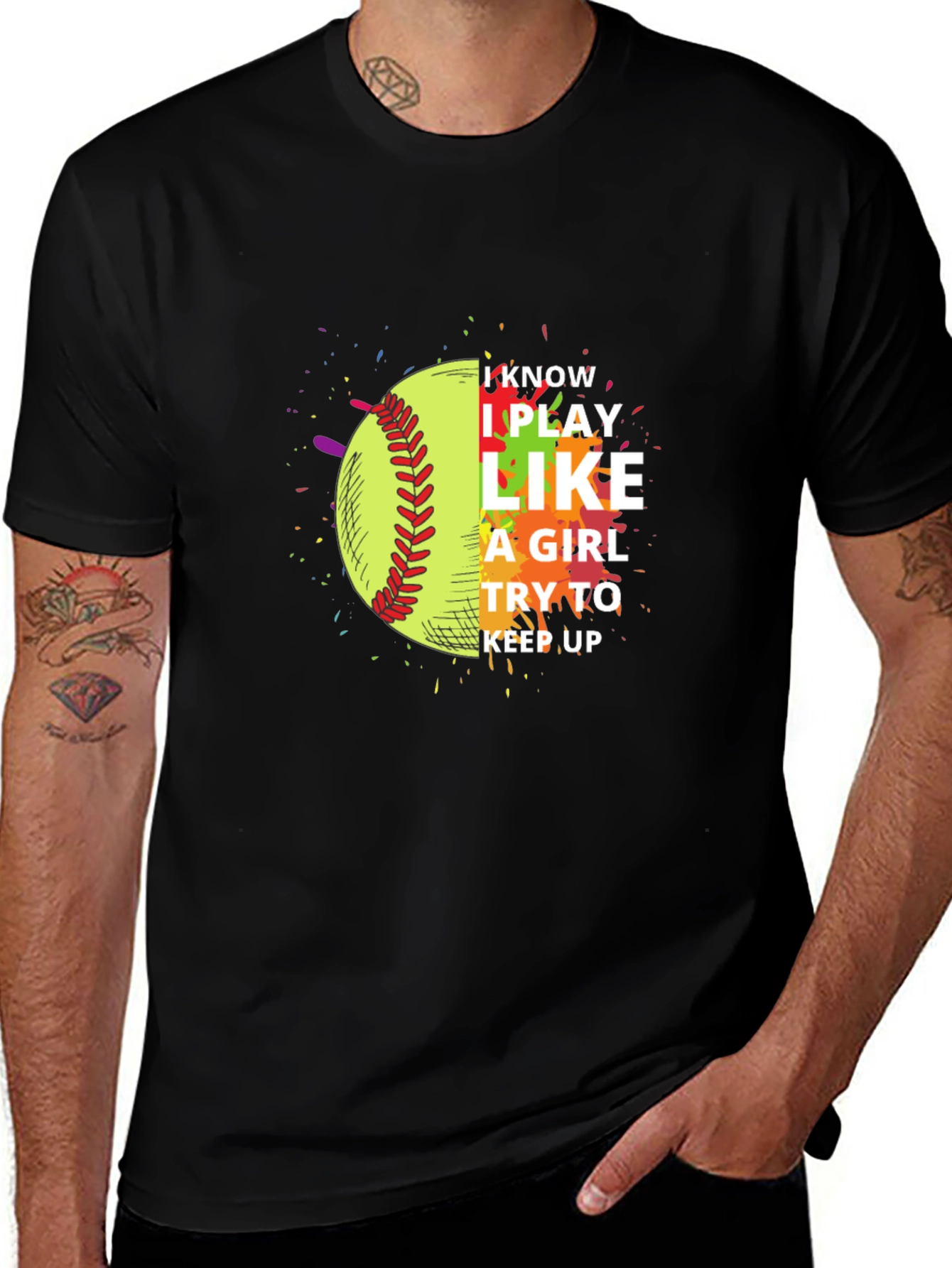 Variant 9 of I Play Like a Girl Softball T-Shirt