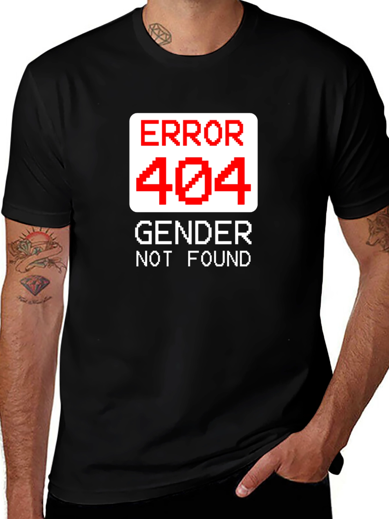 Variant 27 of Error 404 Gender Not Found T-Shirt - Humorous Tee