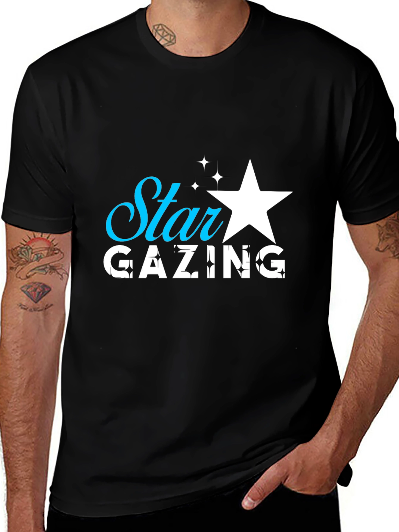Variant 3 of Star Gazing Black Graphic Tee