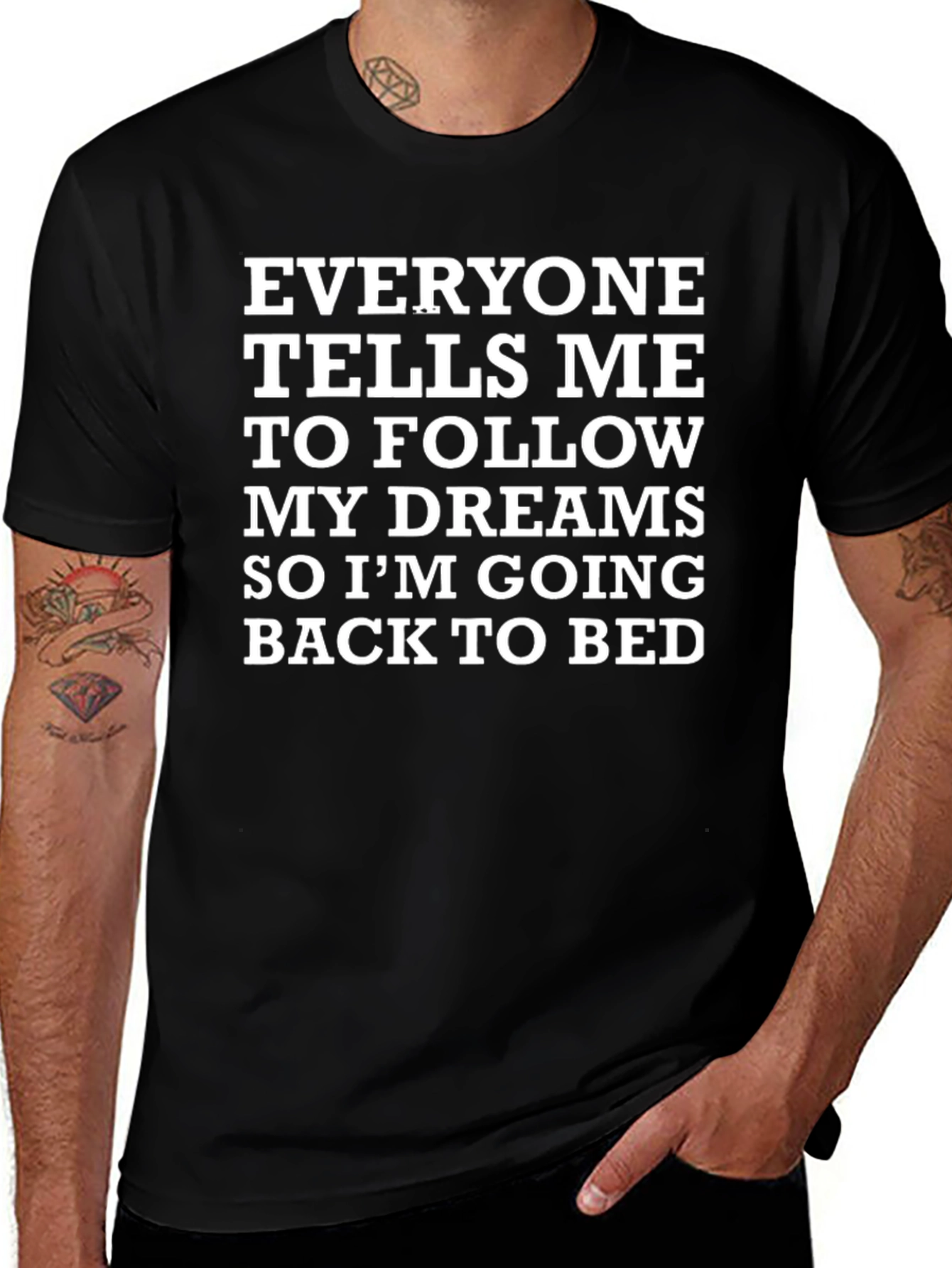 Variant 27 of Funny Dreams Back to Bed Graphic T-Shirt