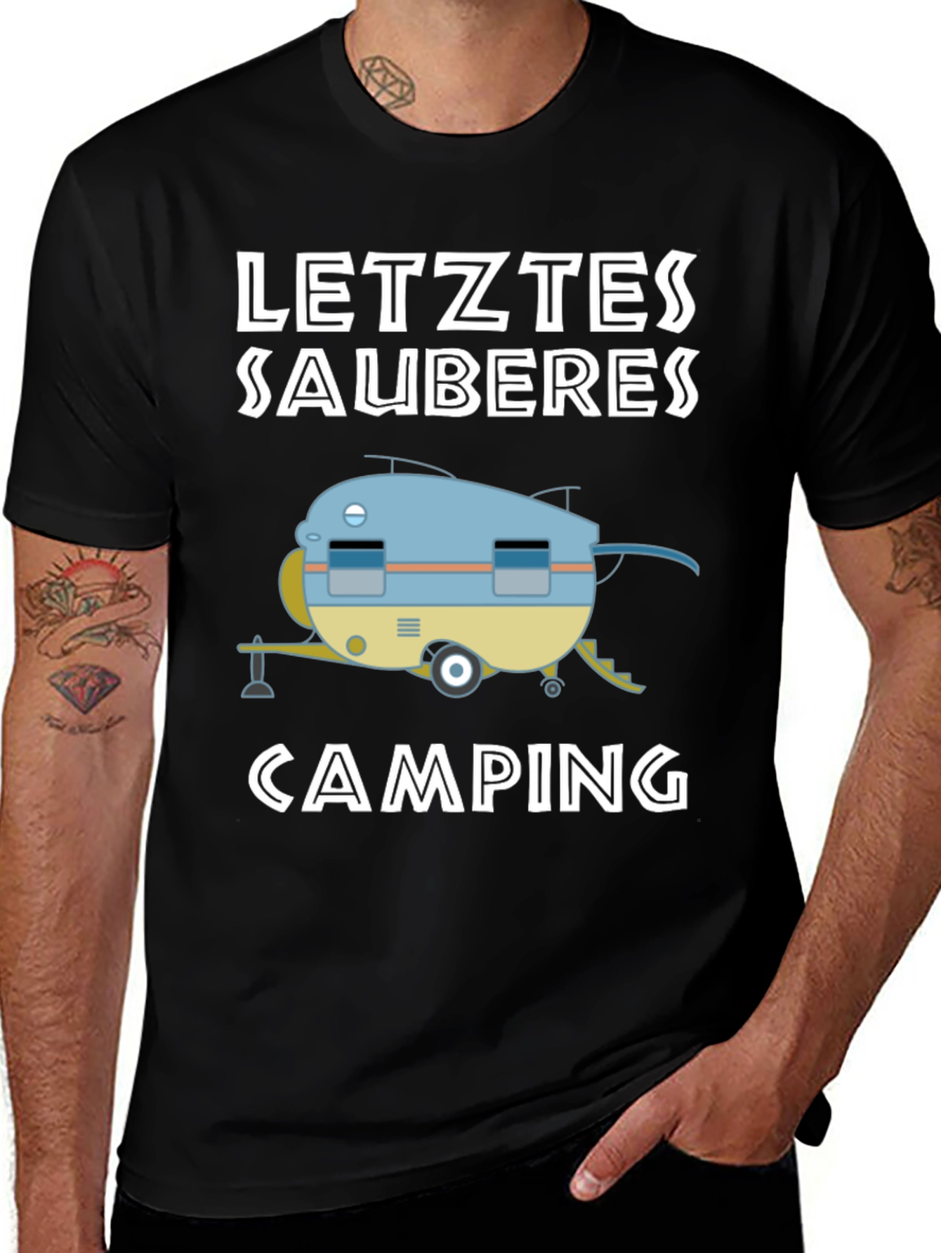 Variant 15 of Letztes Sauberes Camping Graphic Tee