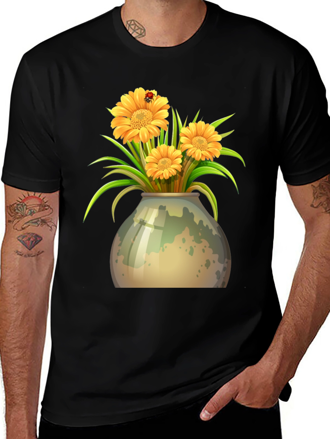 Variant 10 of Floral Vase T-Shirt - Unique Graphic Tee