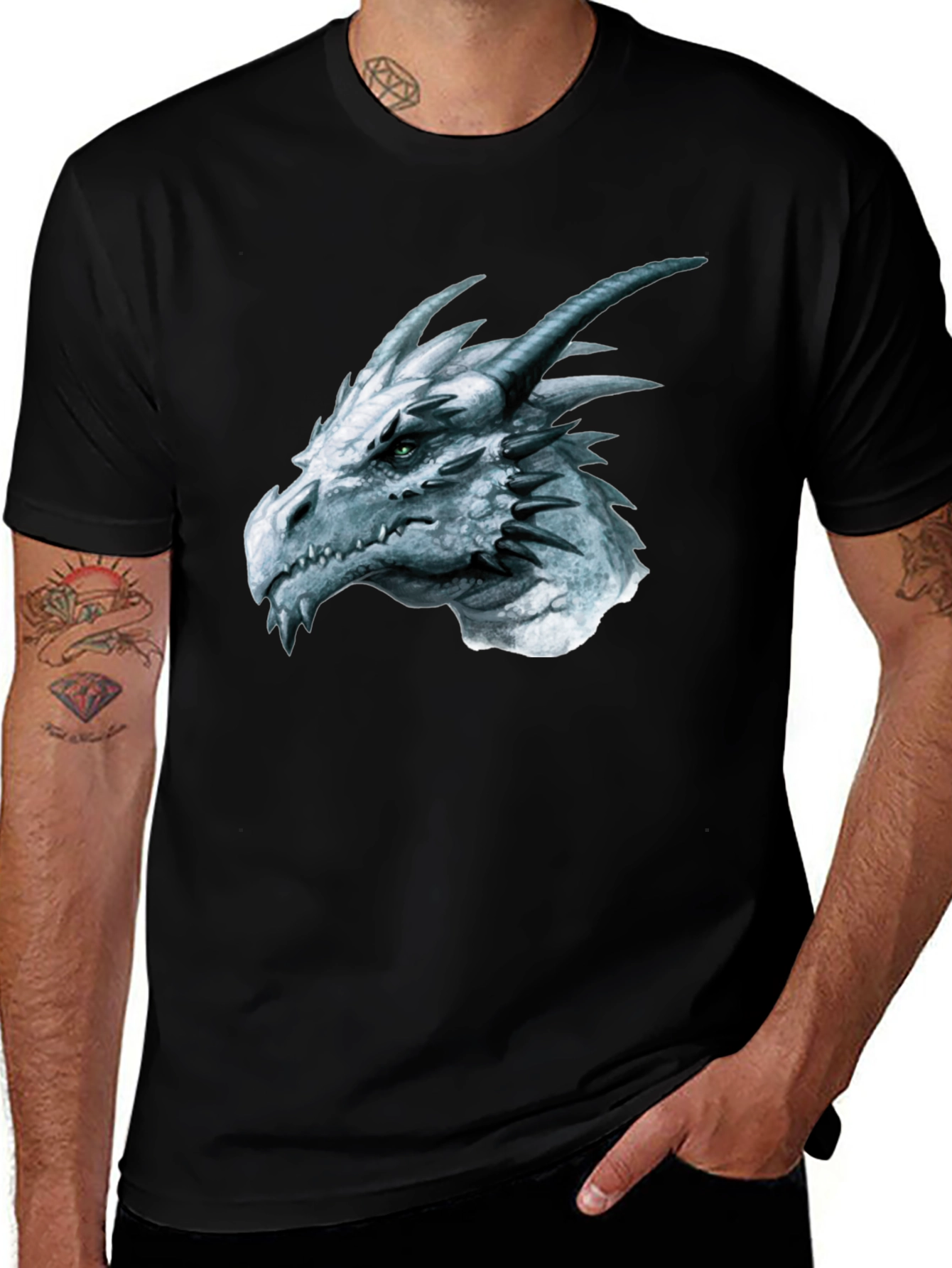 Variant 14 of Dragon Graphic Black T-Shirt