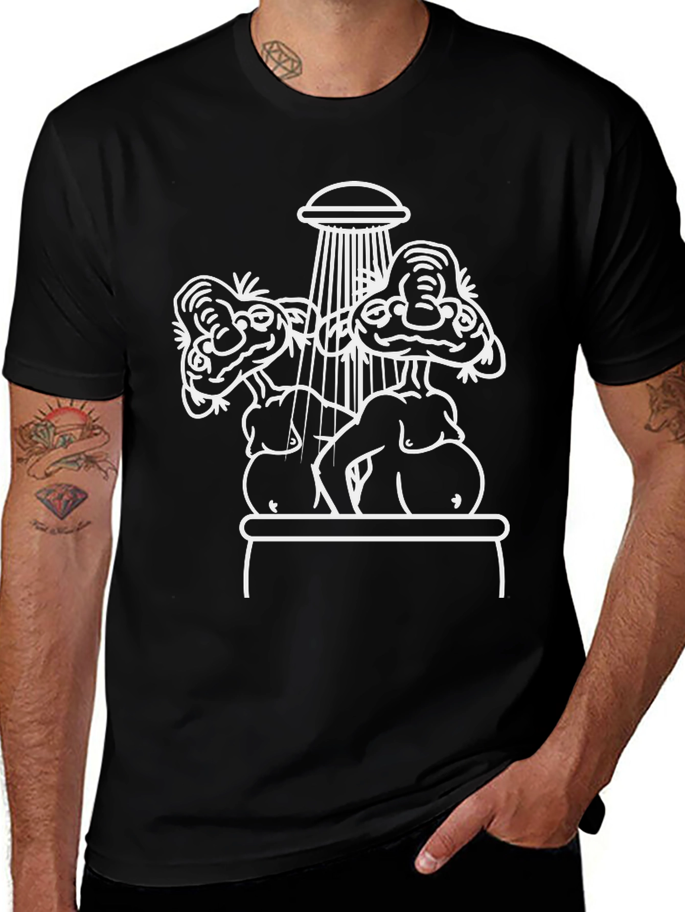 Variant 26 of Alien Shower Black T-Shirt