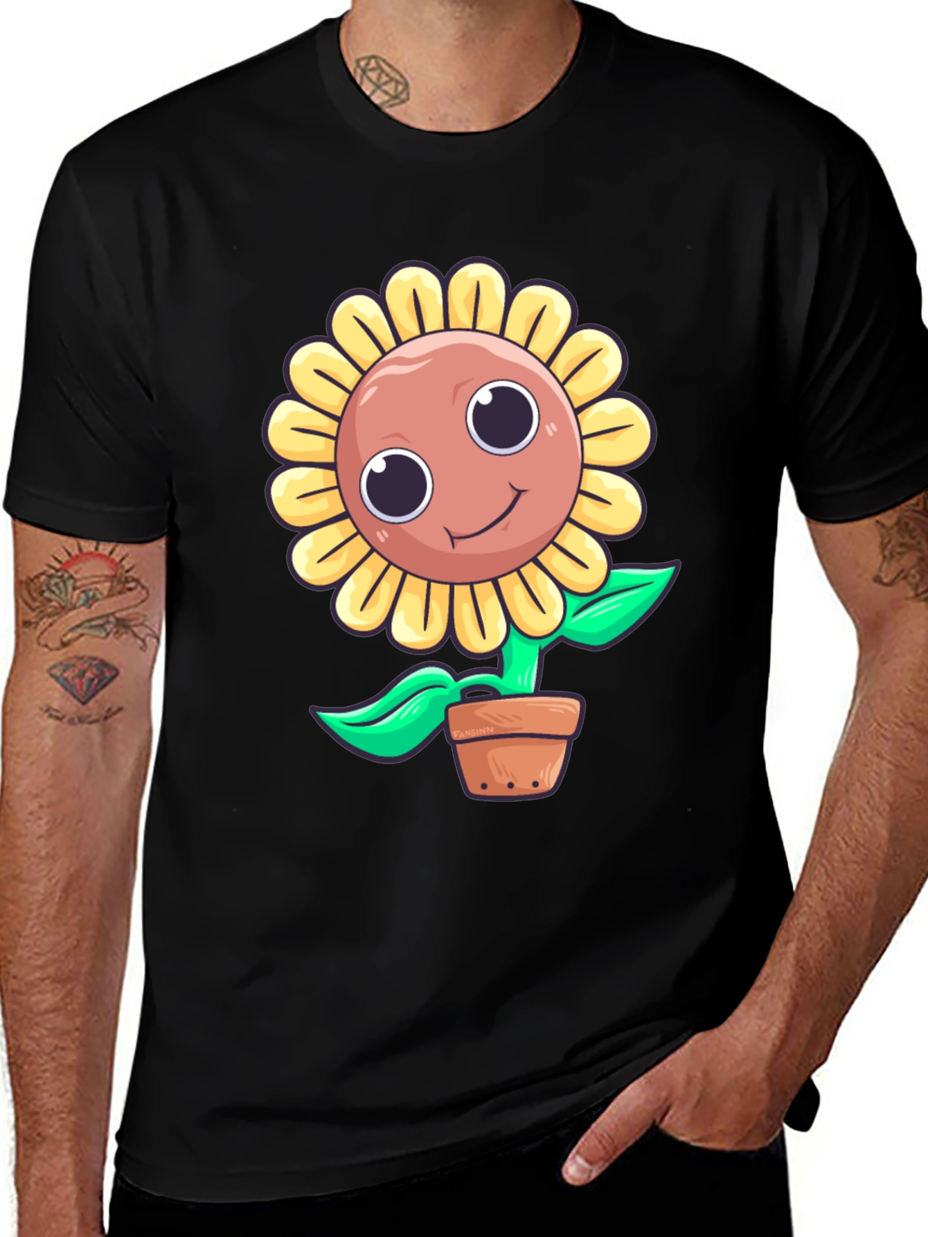 Variant 3 of Cute Cartoon Sunflower T-Shirt