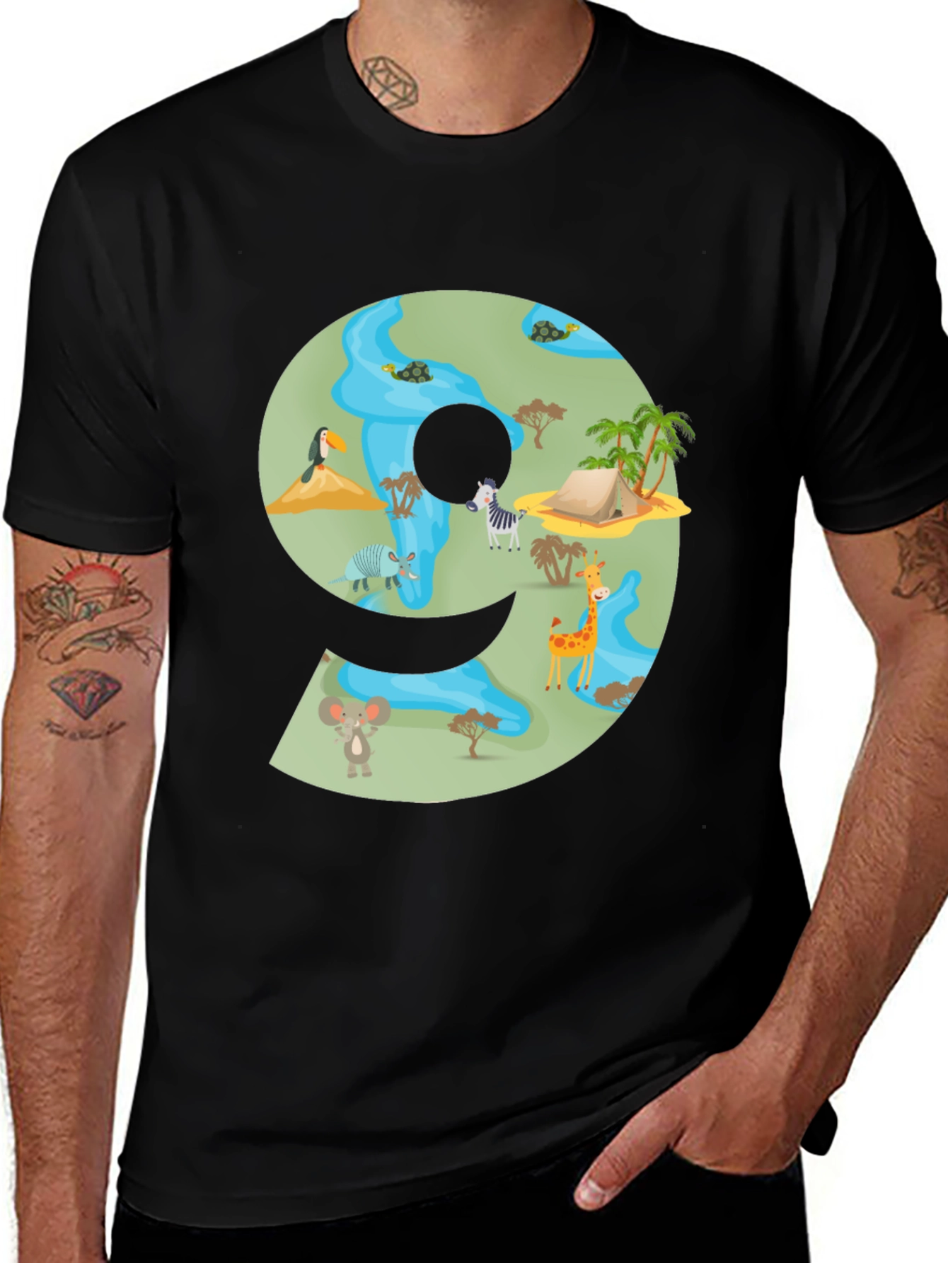Variant 24 of Safari Adventure Number 9 T-Shirt