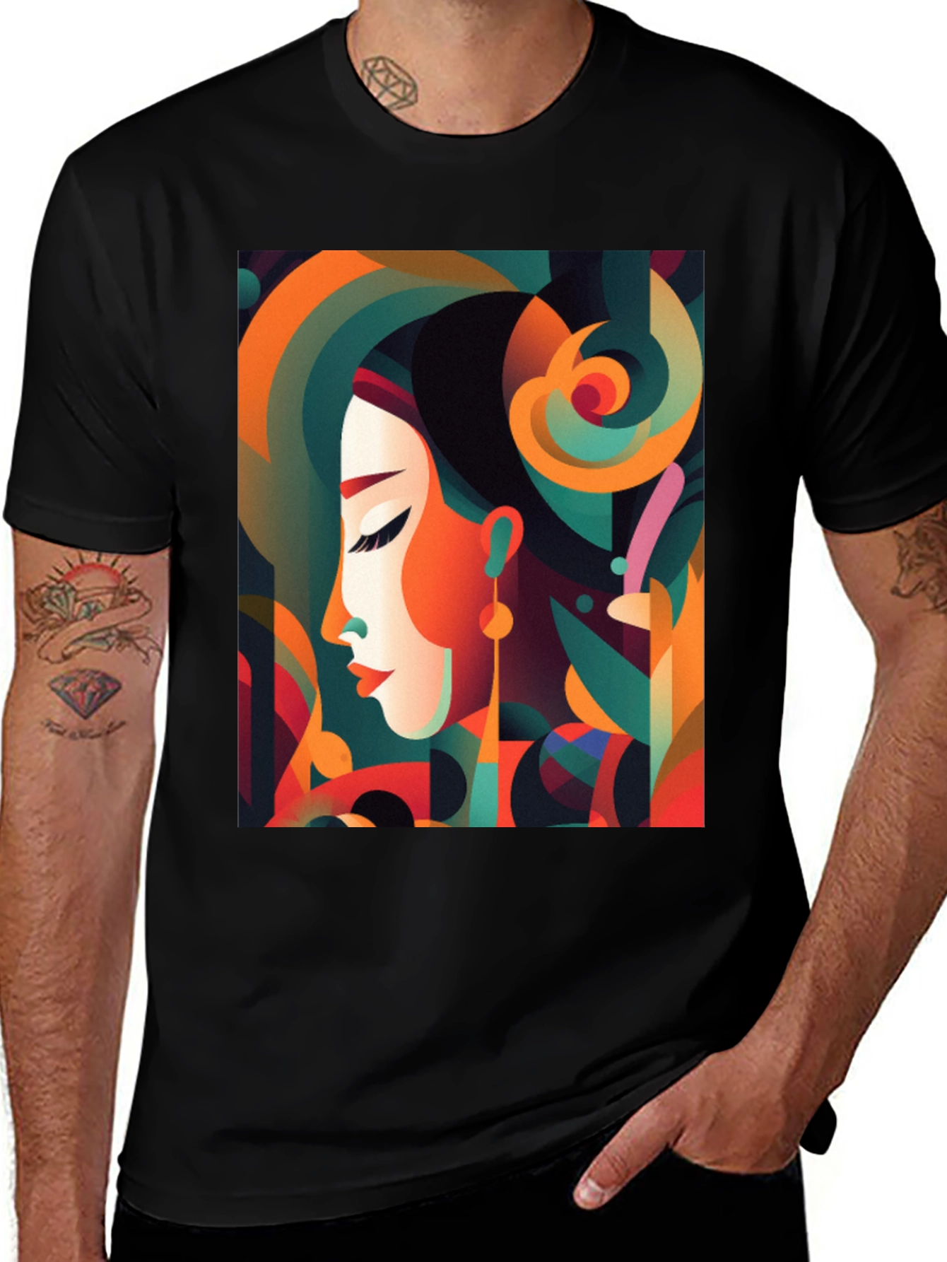 Variant 3 of Abstract Art Graphic T-Shirt