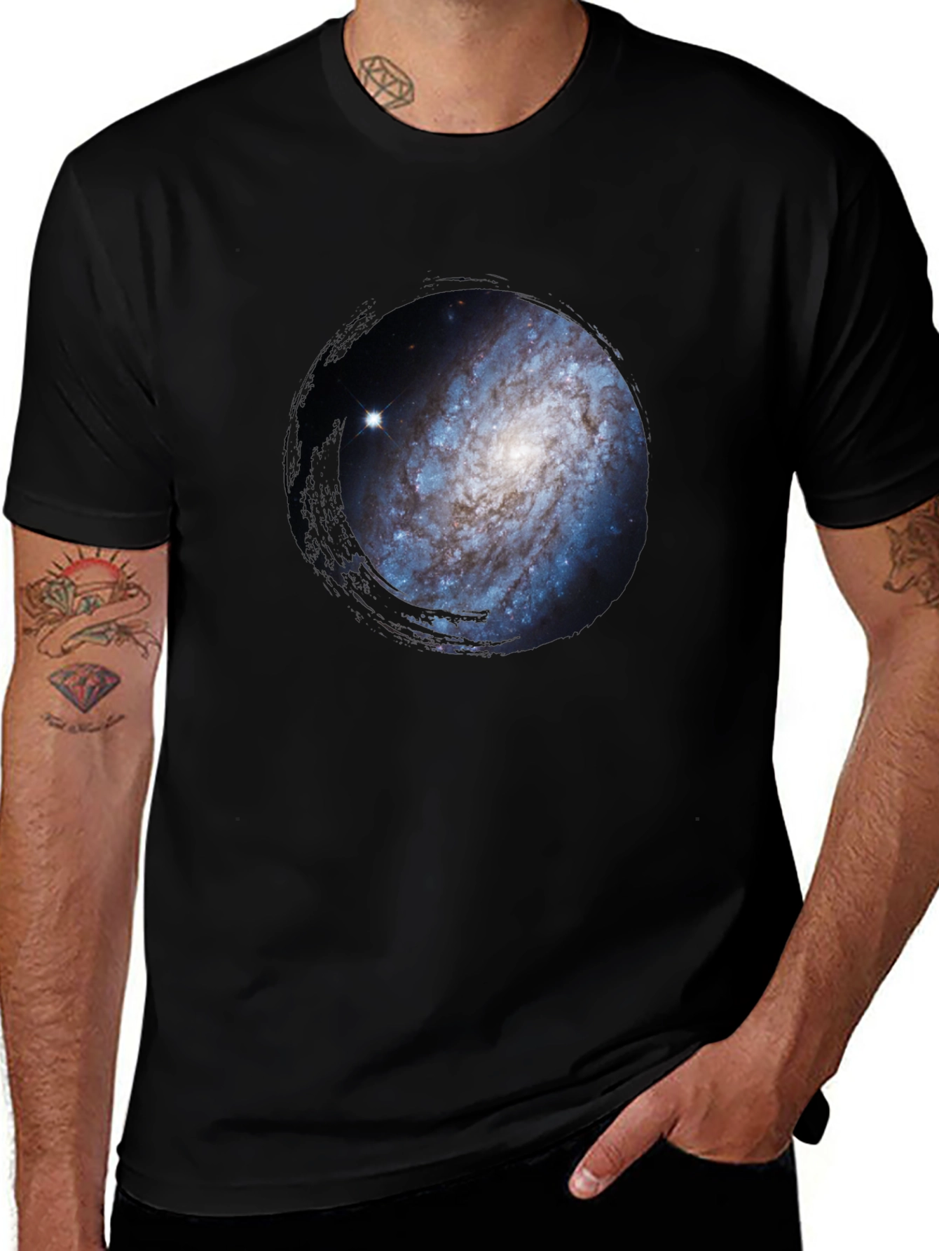 Variant 29 of Galaxy Print Crew Neck Tee