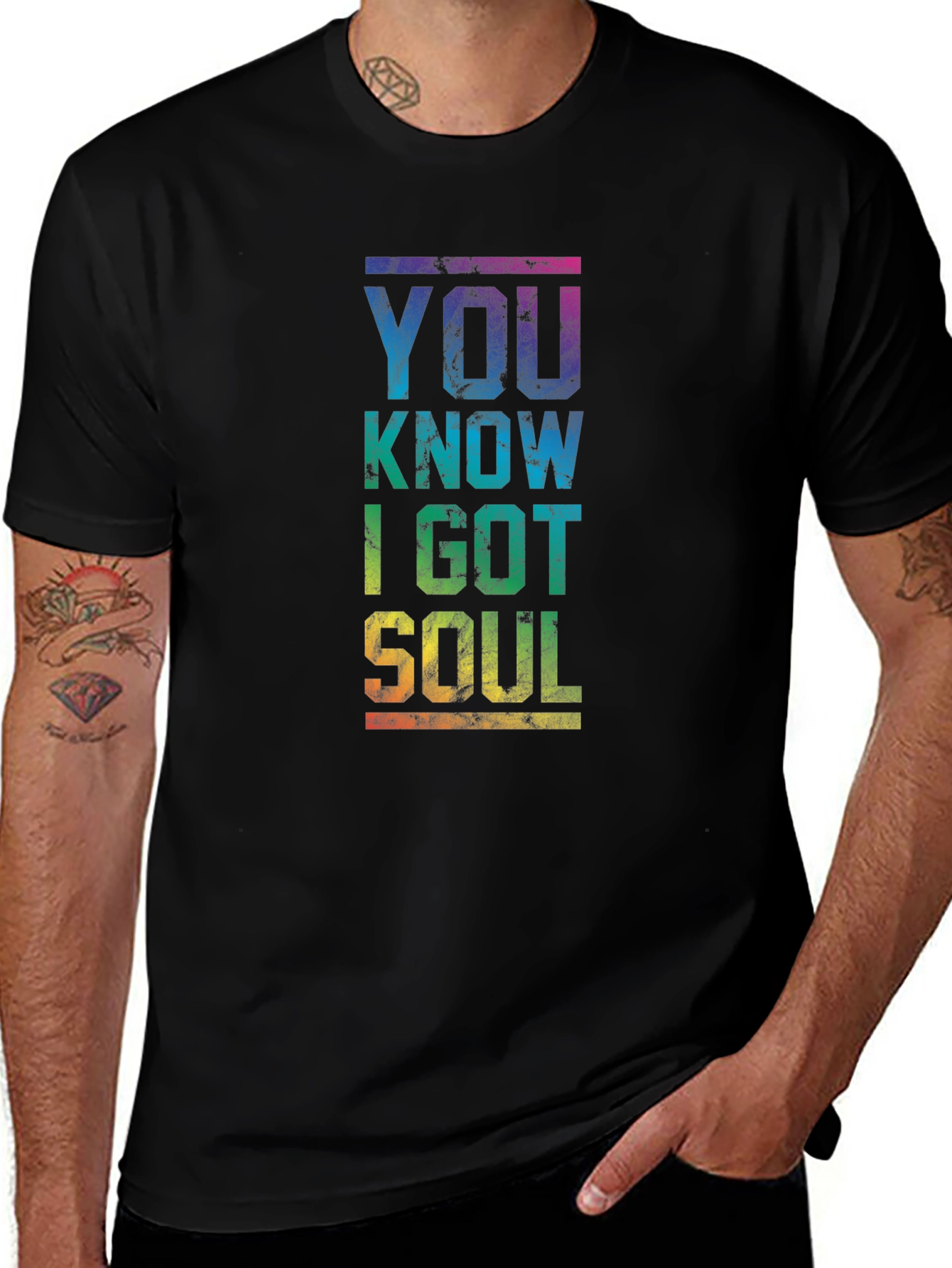 Variant 30 of You Know I Got Soul Rainbow Graphic T-Shirt