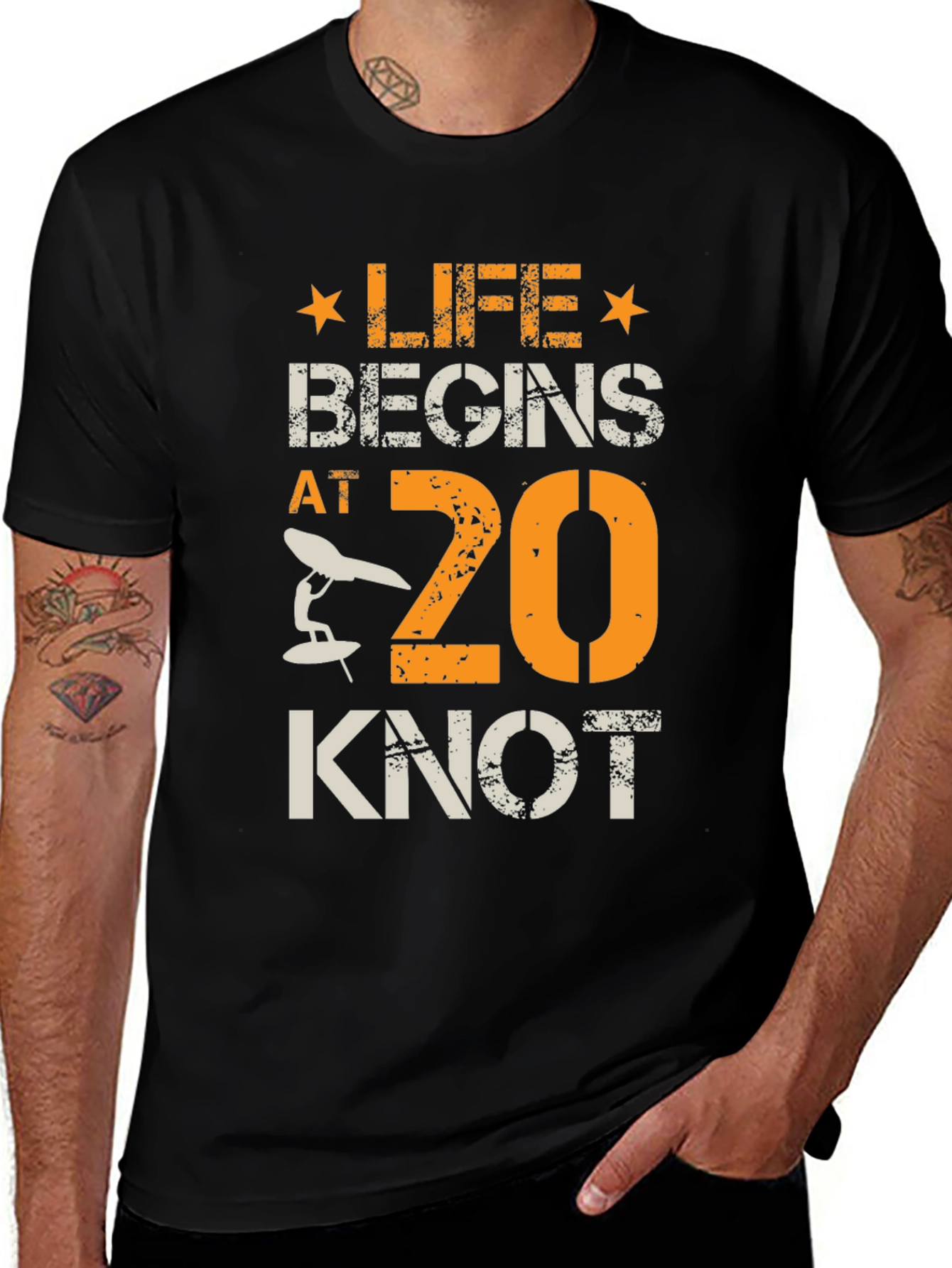 Variant 27 of Life Begins at 20 Knot T-Shirt