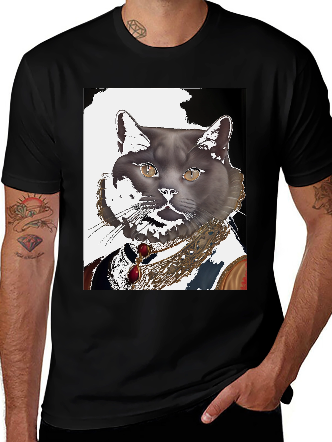 Variant 26 of Regal Cat Portrait T-Shirt