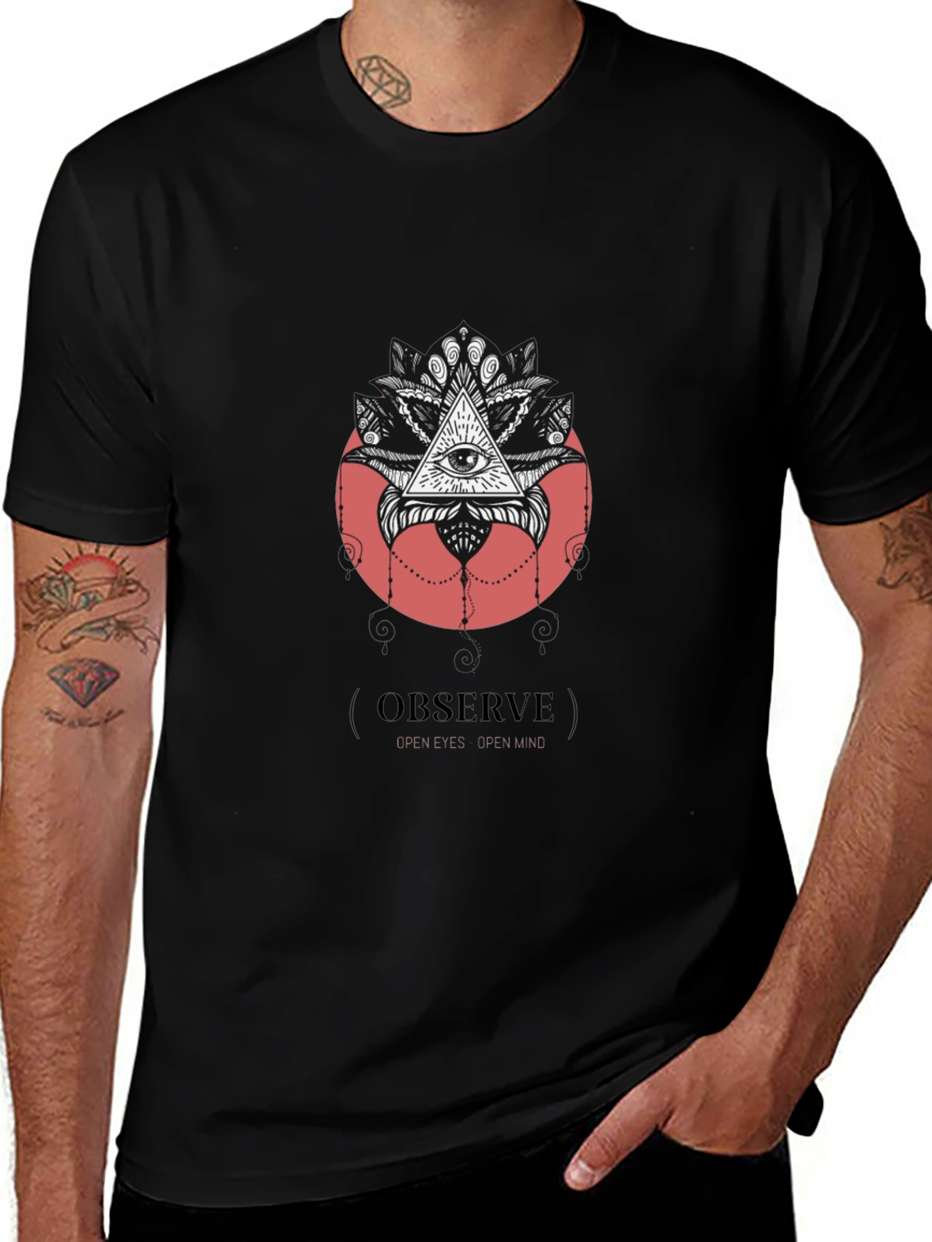 Variant 29 of All Seeing Eye Graphic Tee - Black