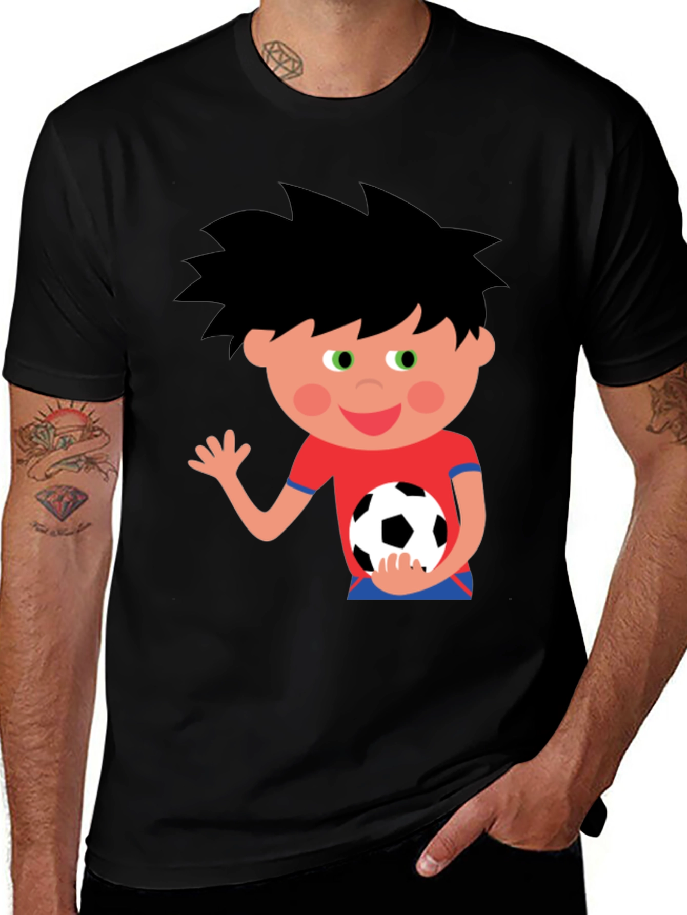 Variant 18 of Boy with Soccer Ball Graphic T-Shirt