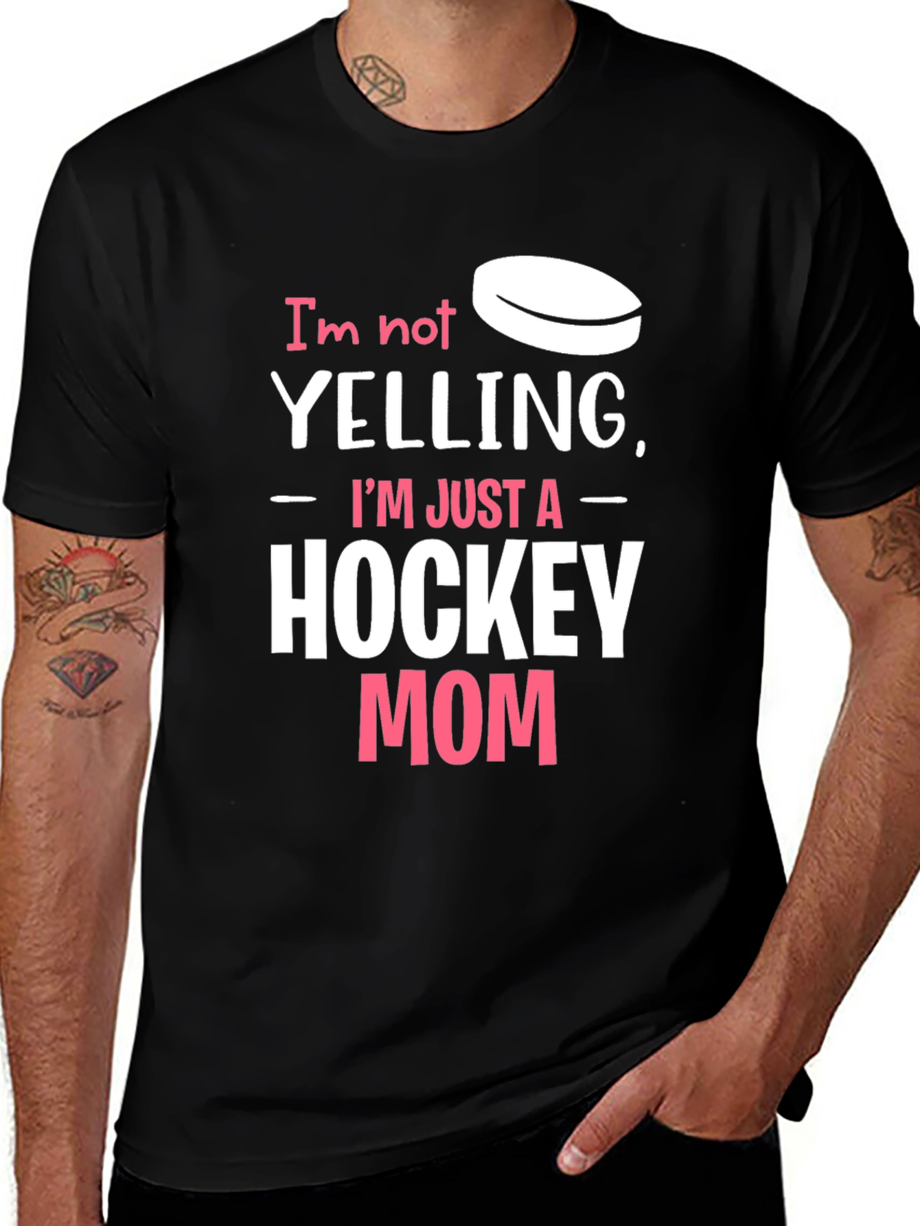 Variant 5 of Hockey Mom T-Shirt - Funny Yelling Quote Tee