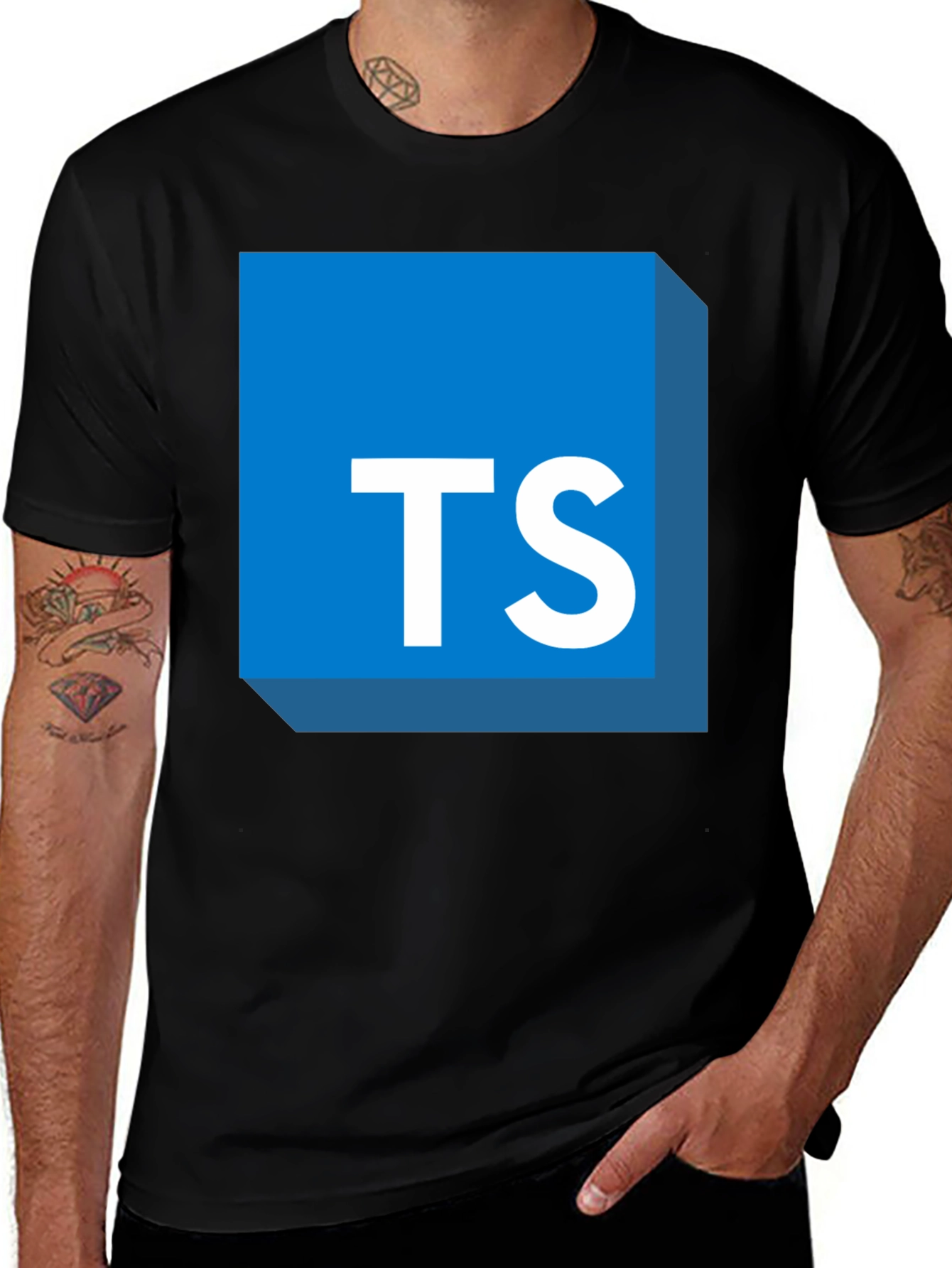 TypeScript Developer T-Shirt - Black Casual Tee