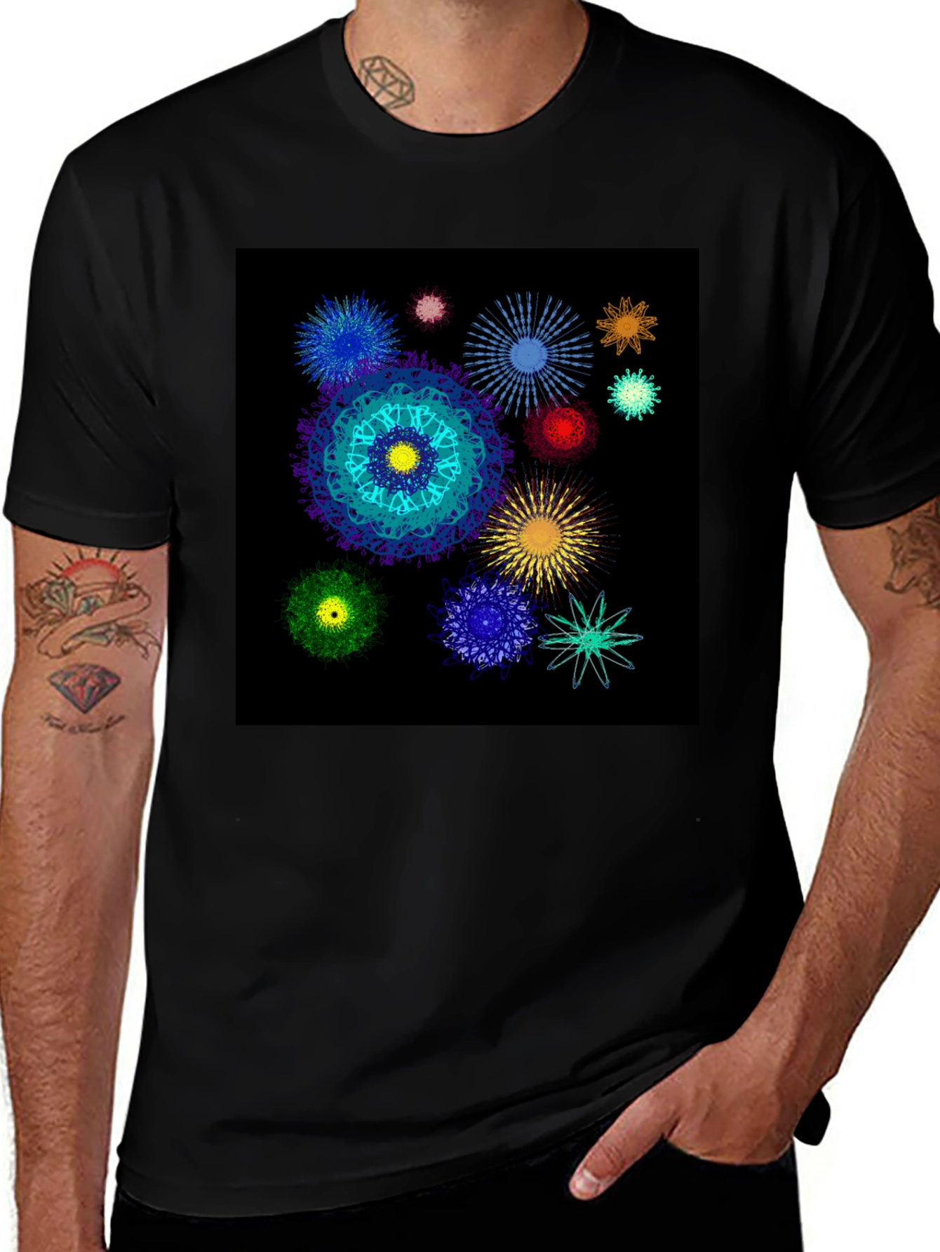 Variant 13 of Cosmic Burst Graphic T-Shirt - Modern Art Tee
