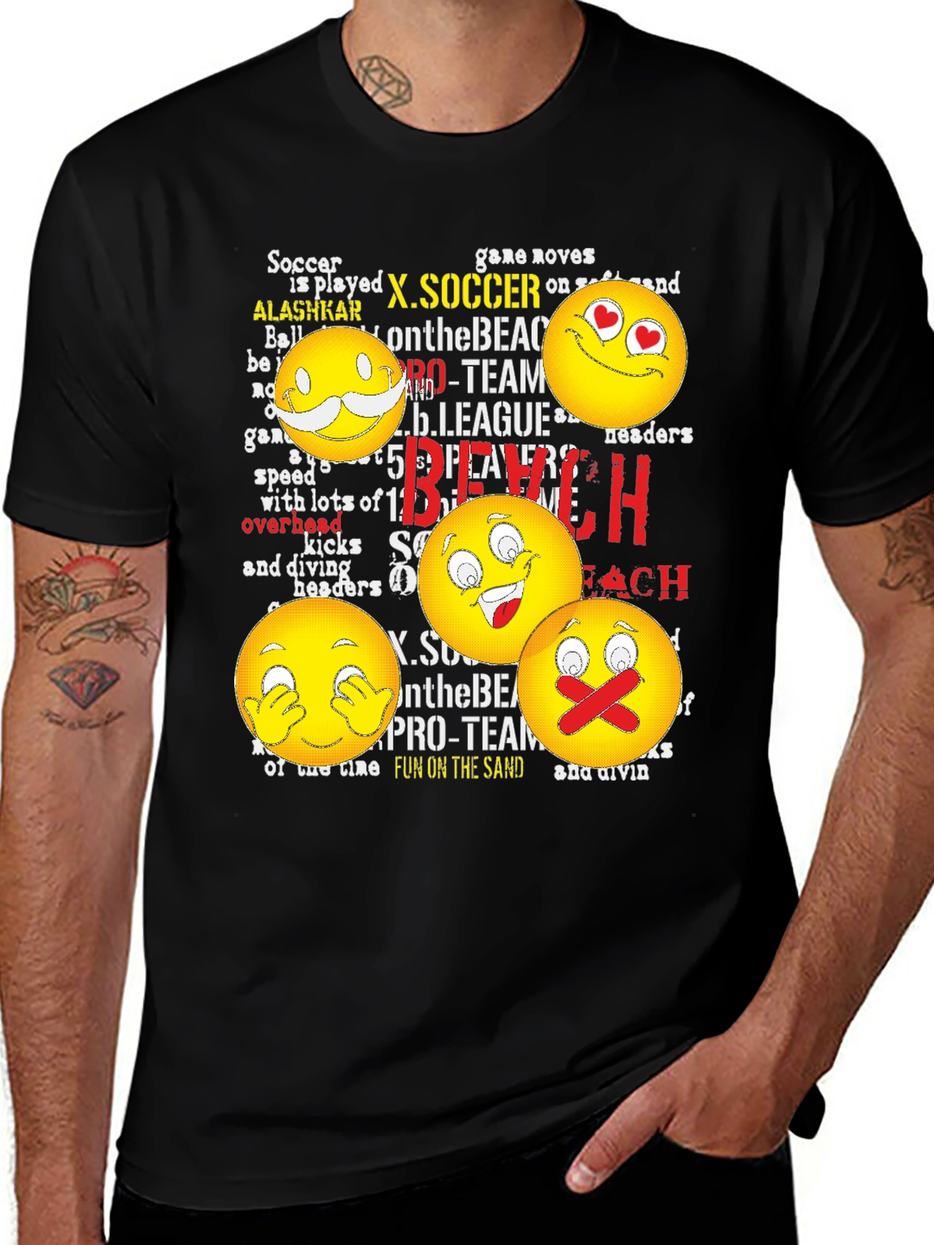 Emoji Beach Soccer T-Shirt