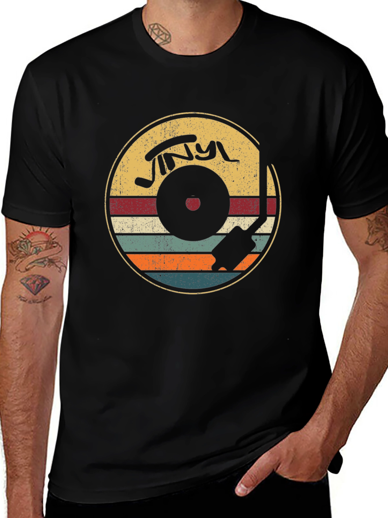 Variant 27 of Vintage Vinyl Record T-Shirt Retro Music Tee
