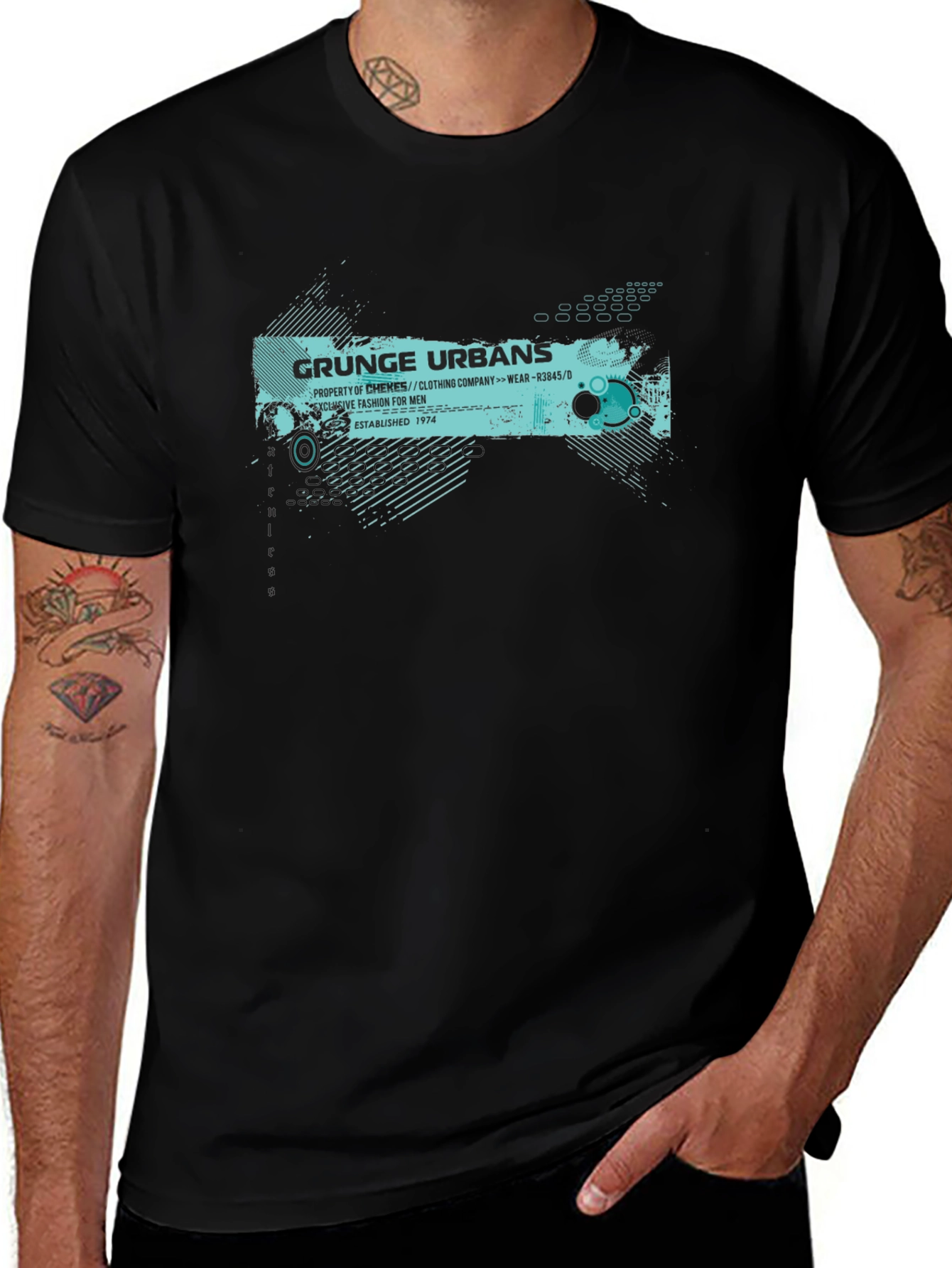Variant 25 of Grunge Urbans Graphic Tee - Men's Fashion