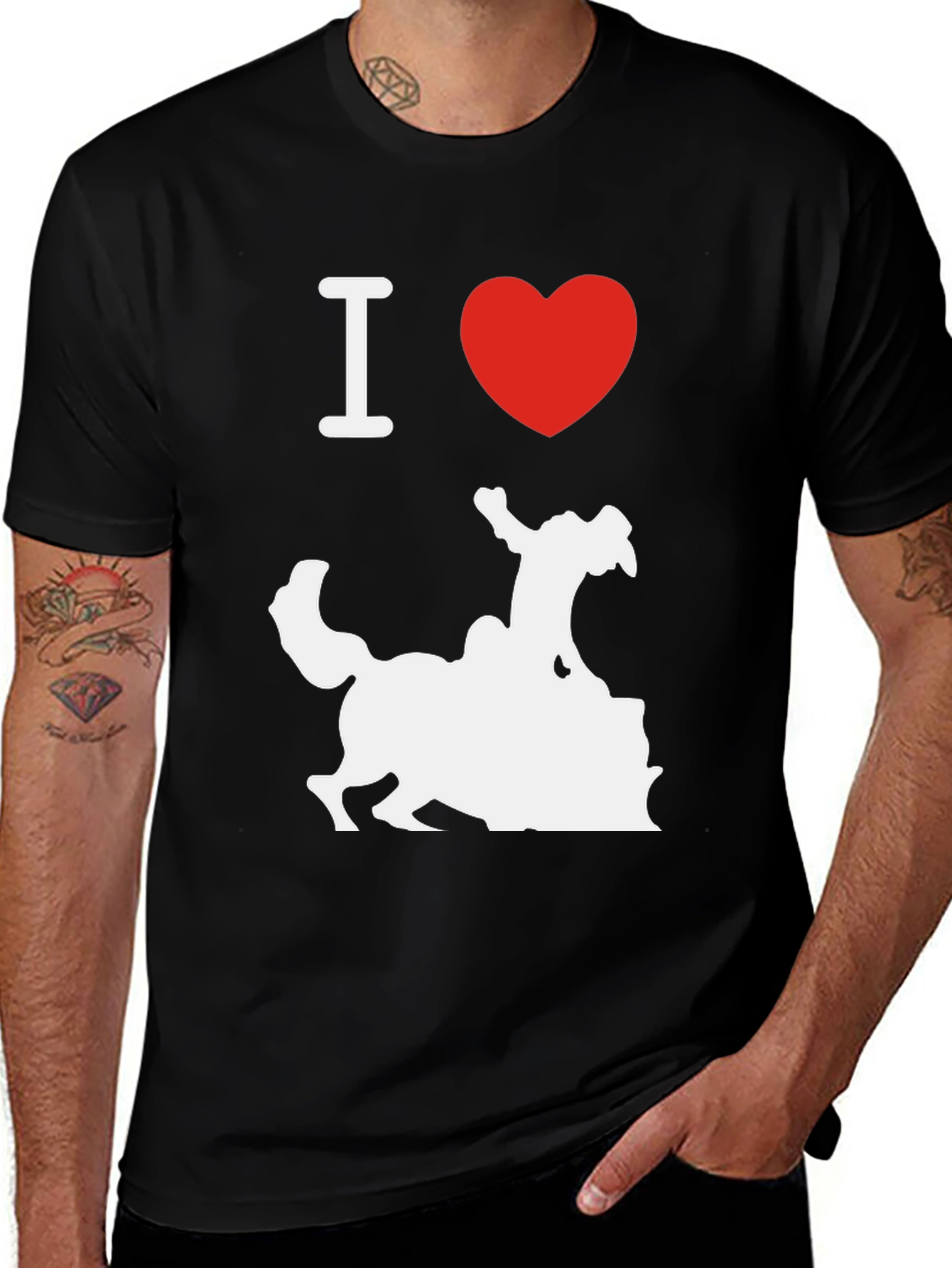 Variant 22 of I Love Rodeo Cowboy T-Shirt - Black