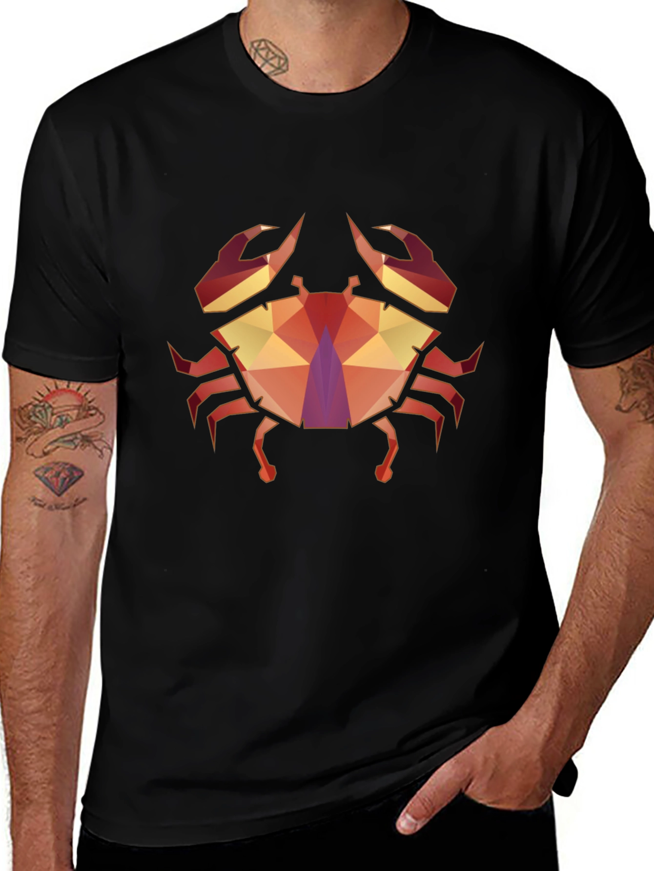 Variant 15 of Geometric Crab Graphic Tee - Stylish Unisex T-Shirt