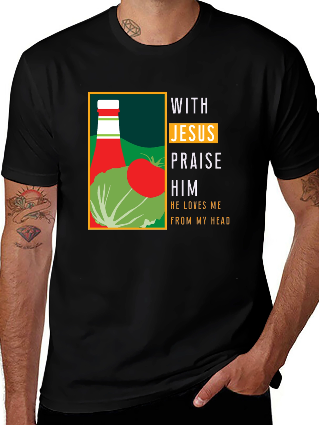 Variant 19 of Jesus Praise Graphic Tee - Unique Design
