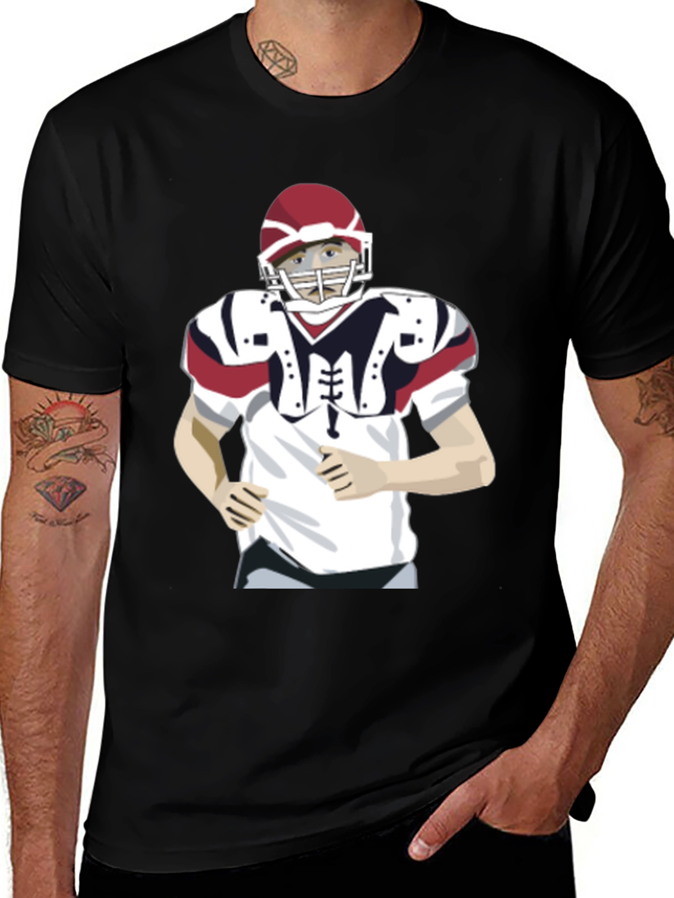 Variant 20 of Football Player Graphic T-Shirt
