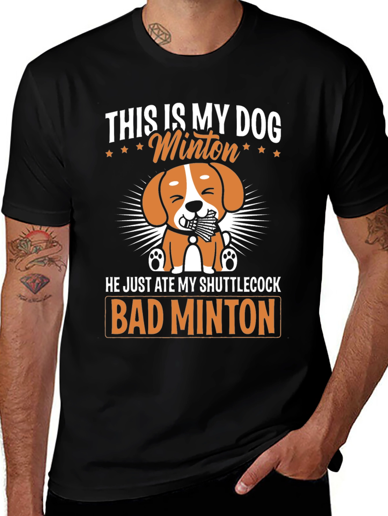 Bad Minton Dog T-Shirt
