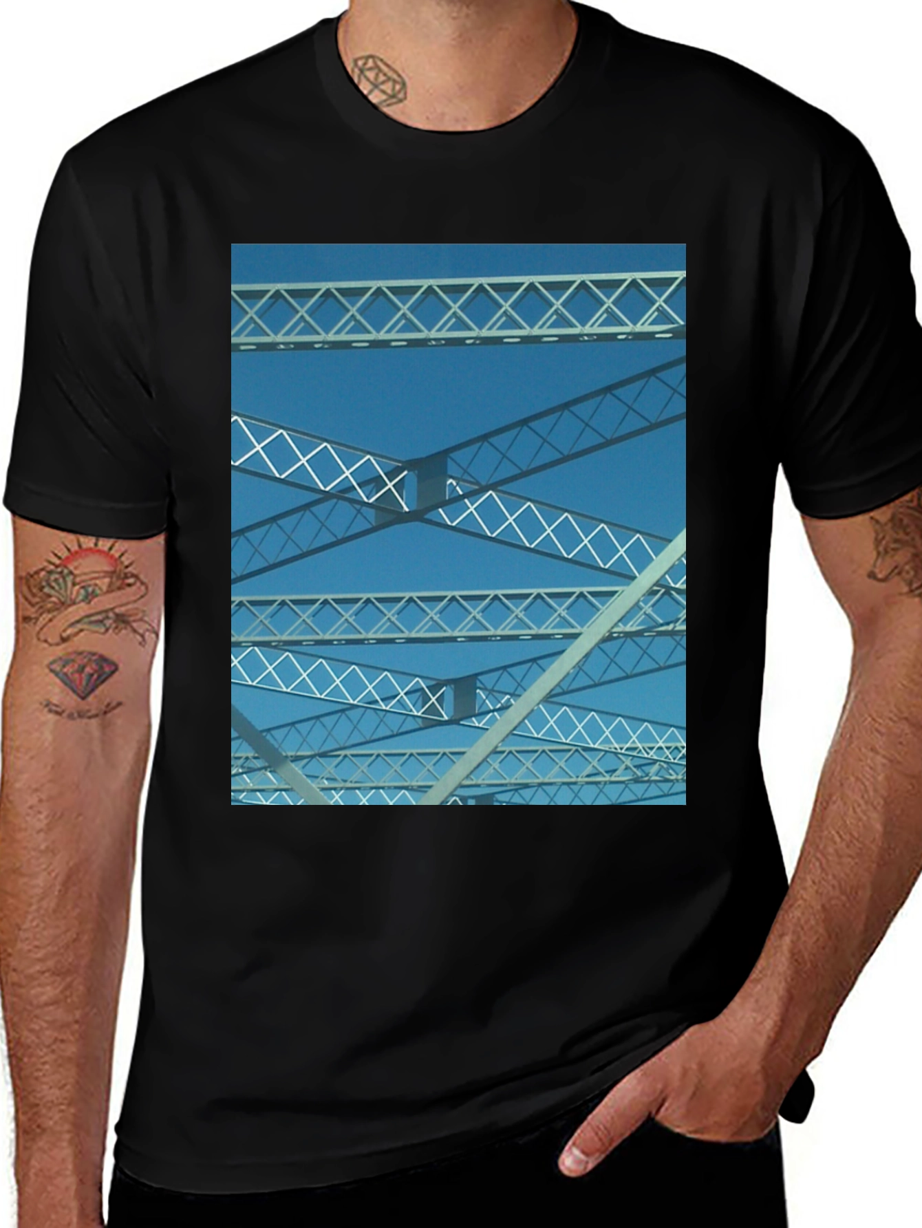 Variant 4 of Abstract Bridge T-Shirt