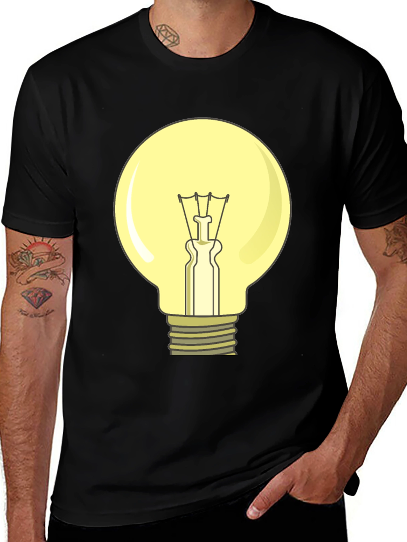 Variant 20 of Light Bulb Graphic T-Shirt - Illuminating Design!