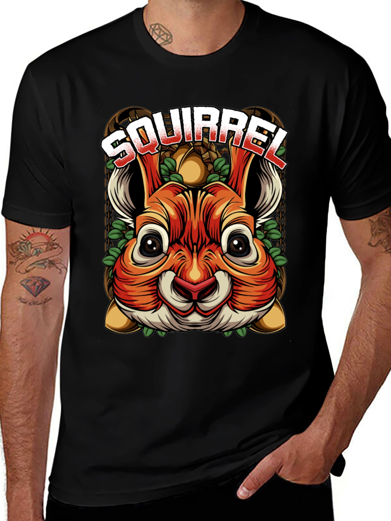 Variant 16 of Squirrel Graphic T-Shirt - Cool Animal Tee
