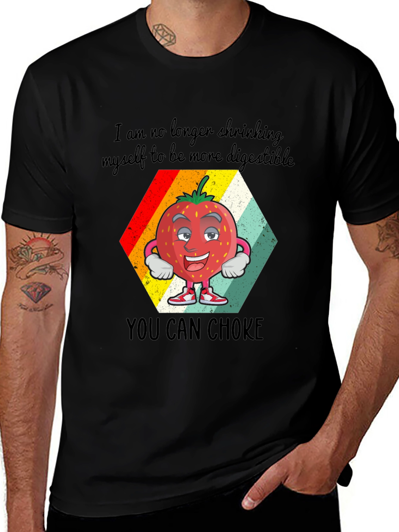 Variant 27 of Funny Strawberry Sarcastic Graphic Tee