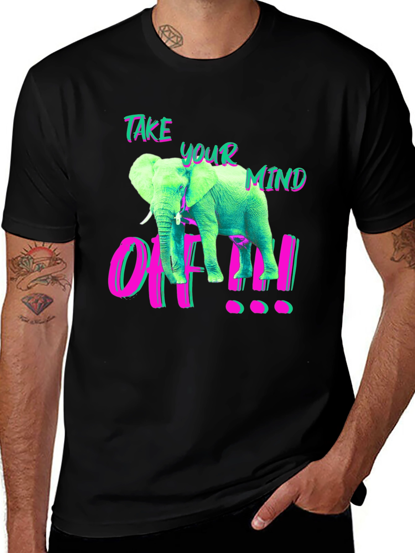 Variant 24 of Take Your Mind Off Elephant Graphic T-Shirt