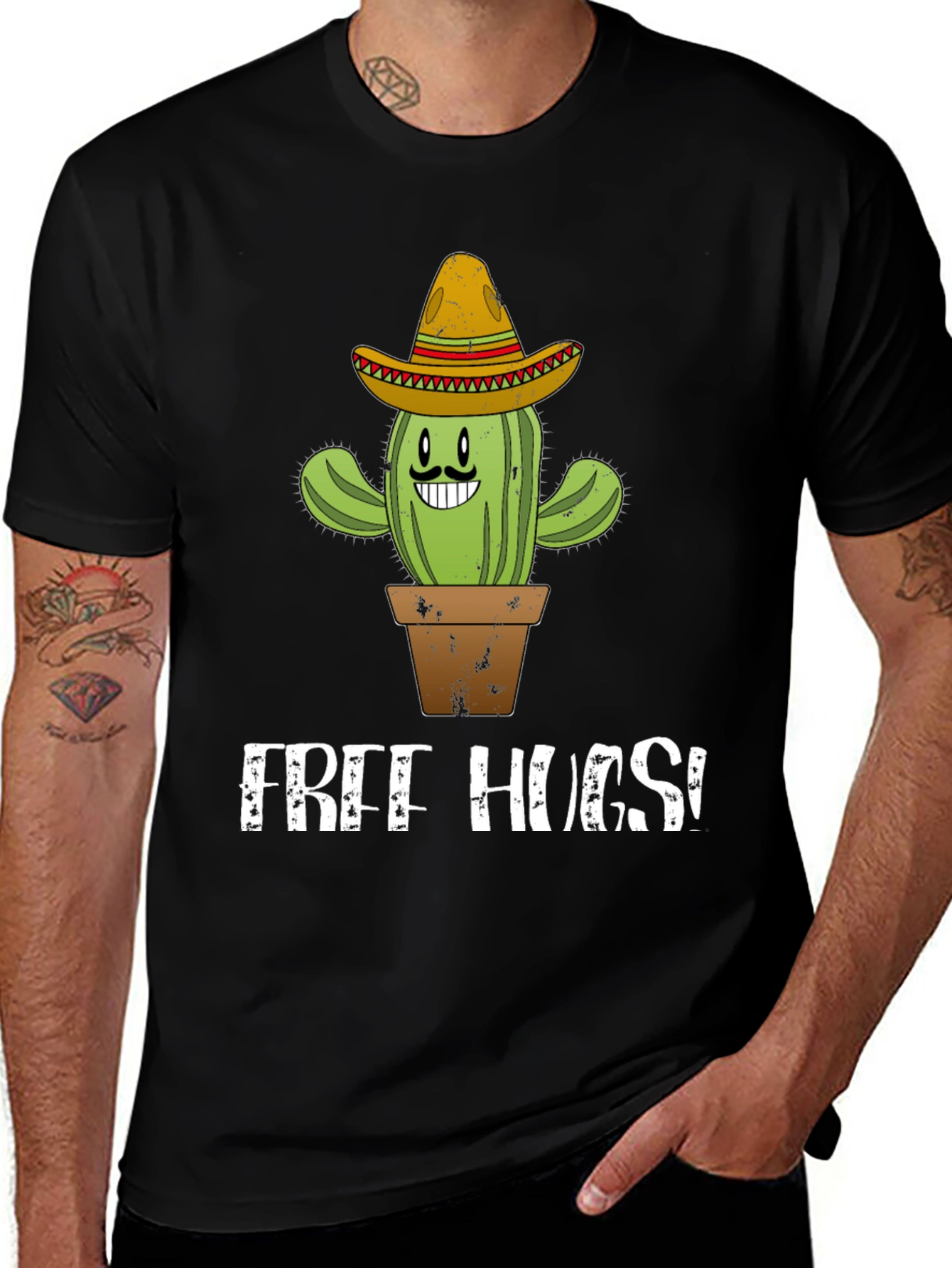 Variant 10 of Free Hugs Cactus T-Shirt Funny Graphic Tee