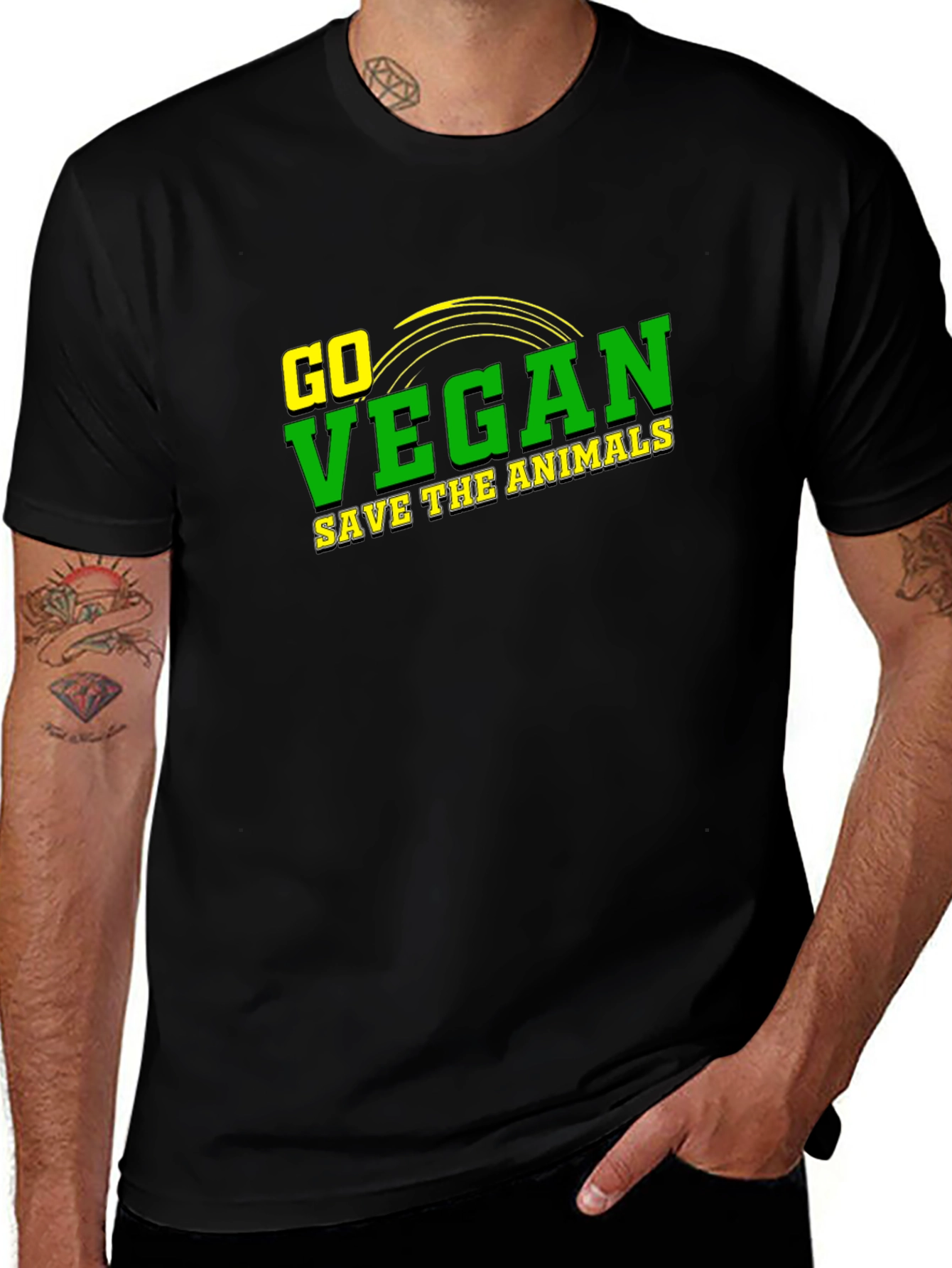 Variant 20 of Go Vegan T-Shirt - Save the Animals