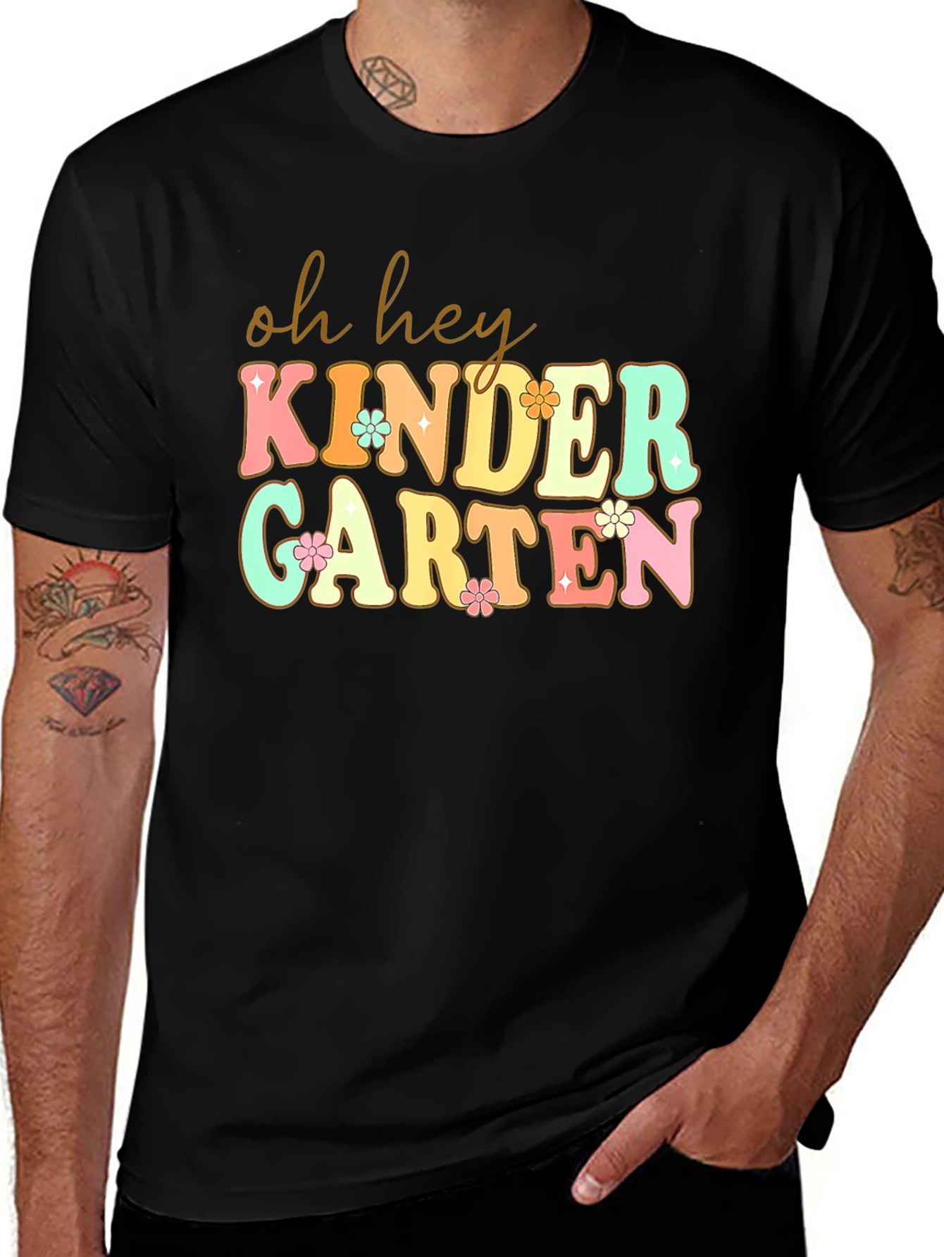Oh Hey Kindergarten T-Shirt - Retro Floral