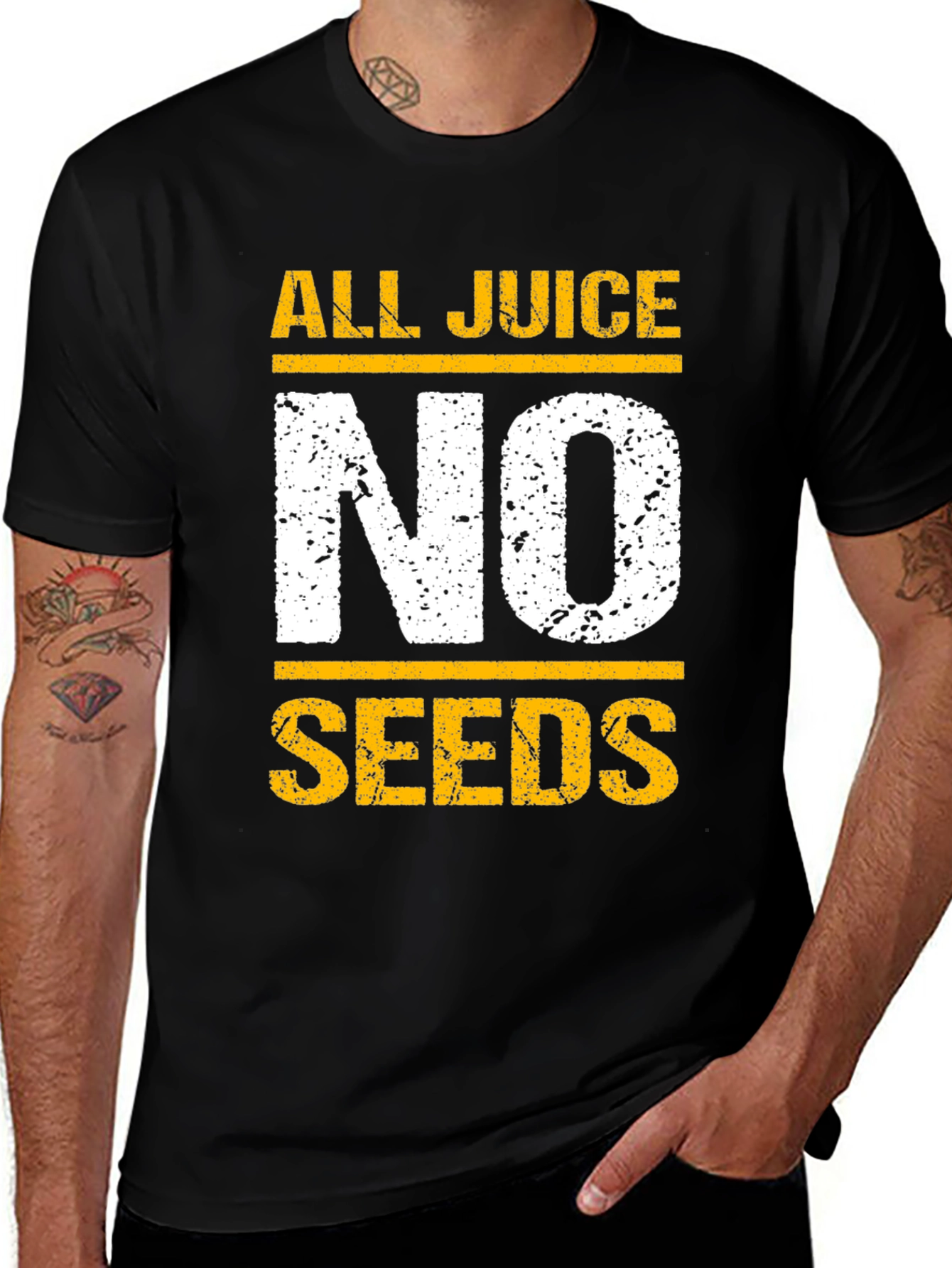 Variant 9 of All Juice No Seeds T-Shirt - Funny Graphic Tee