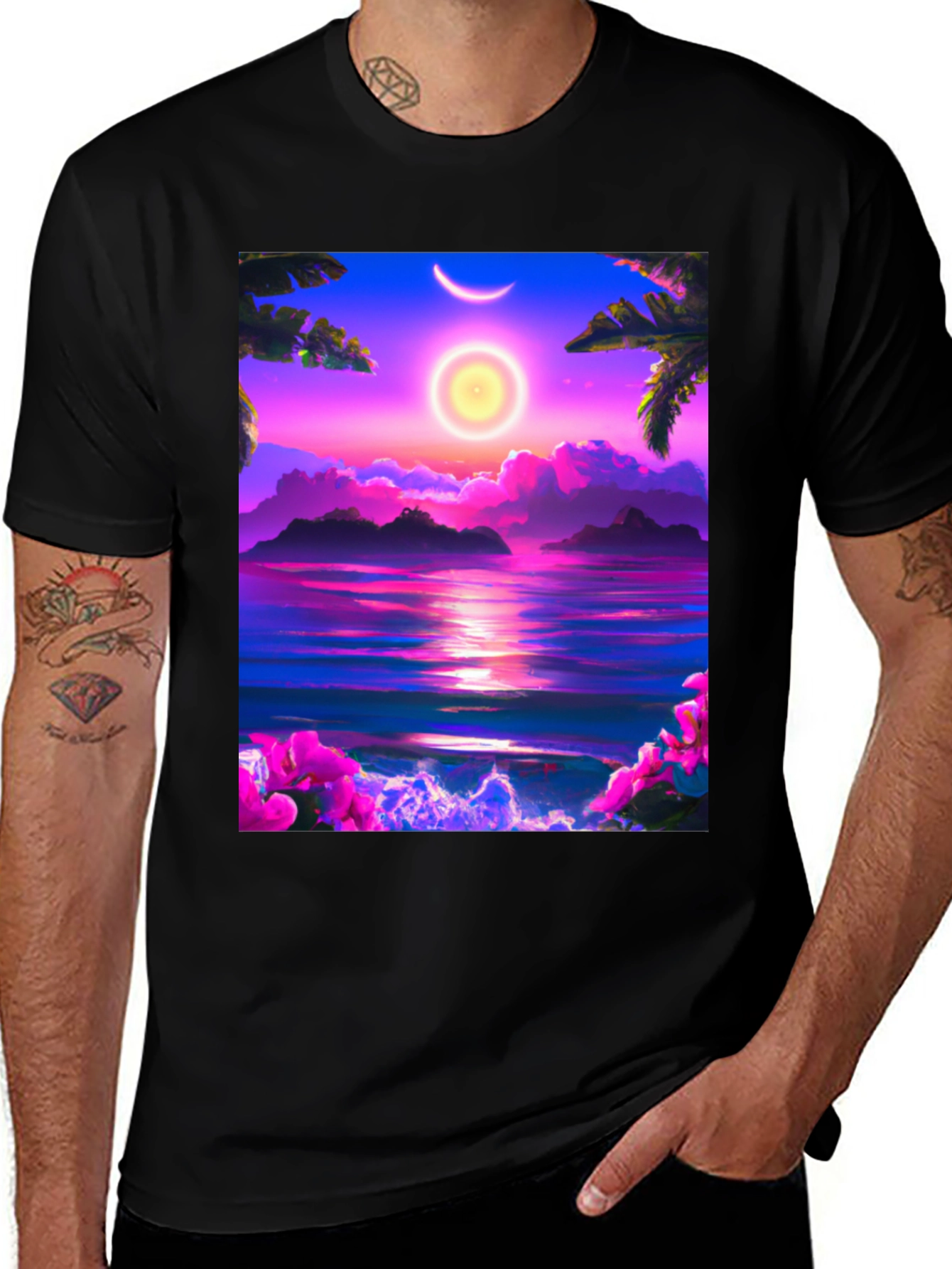 Variant 2 of Tropical Sunset Graphic Tee