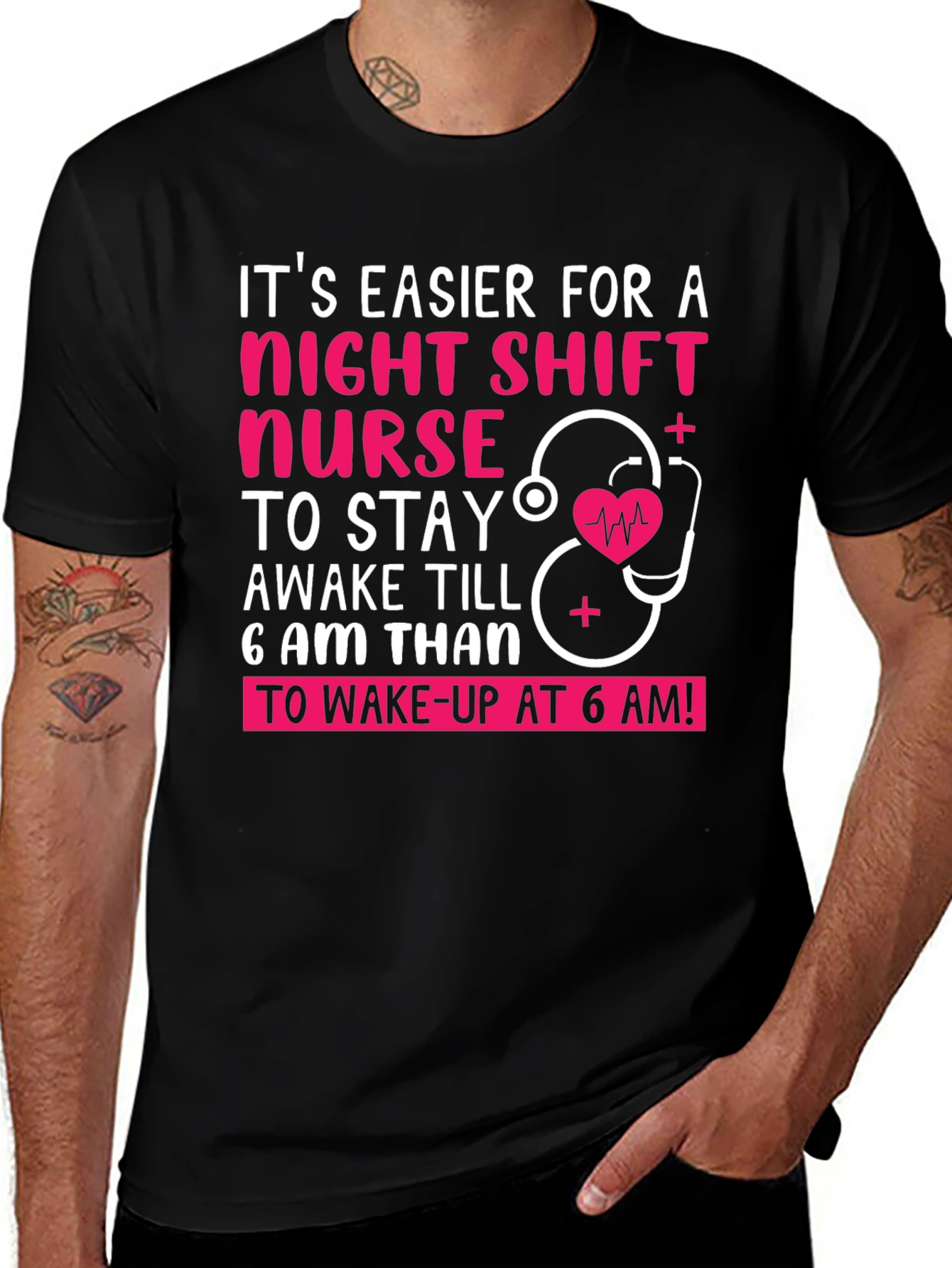 Variant 19 of Night Shift Nurse Graphic T-Shirt