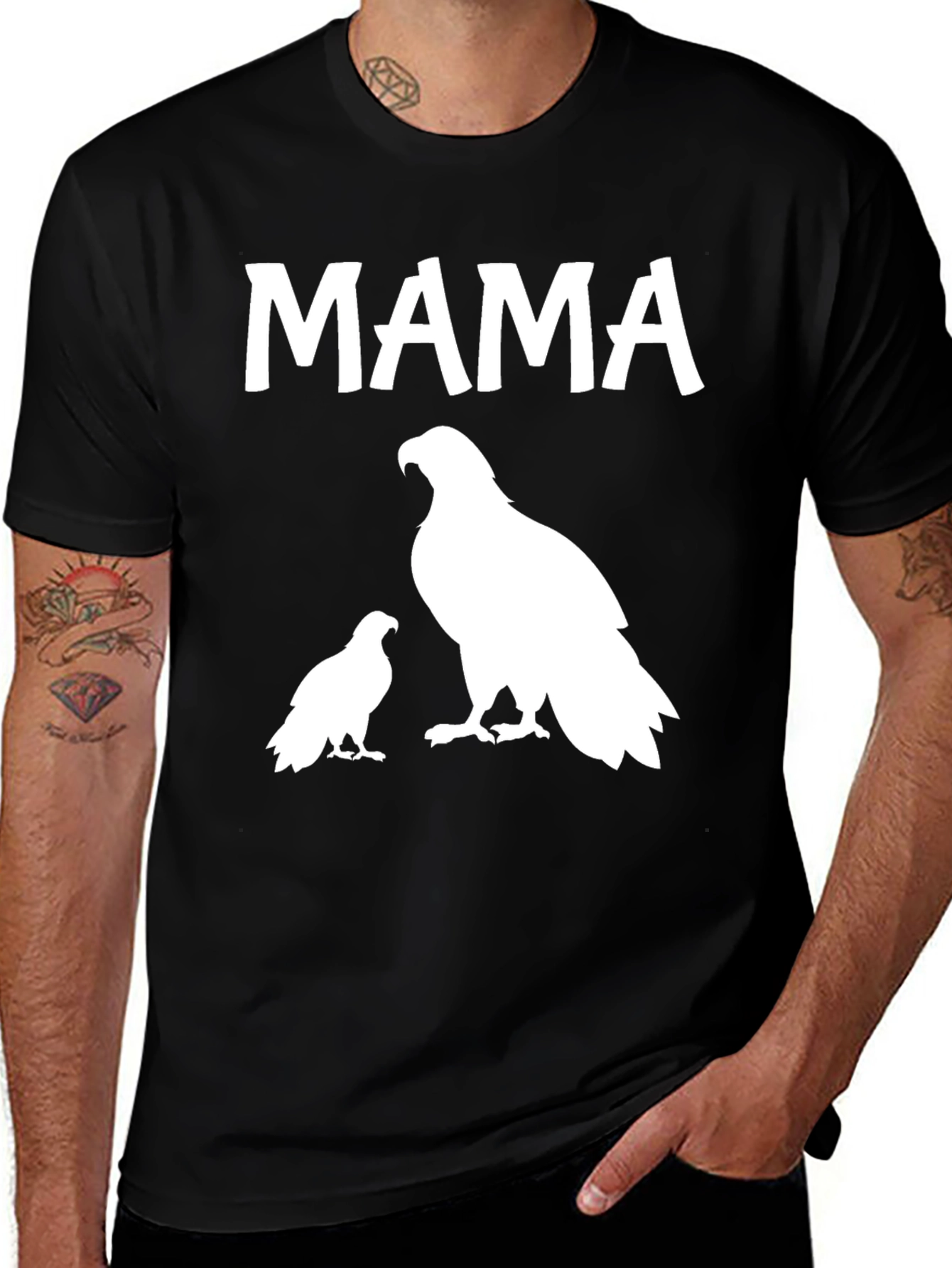 Variant 15 of Mama Eagle Black Graphic Tee