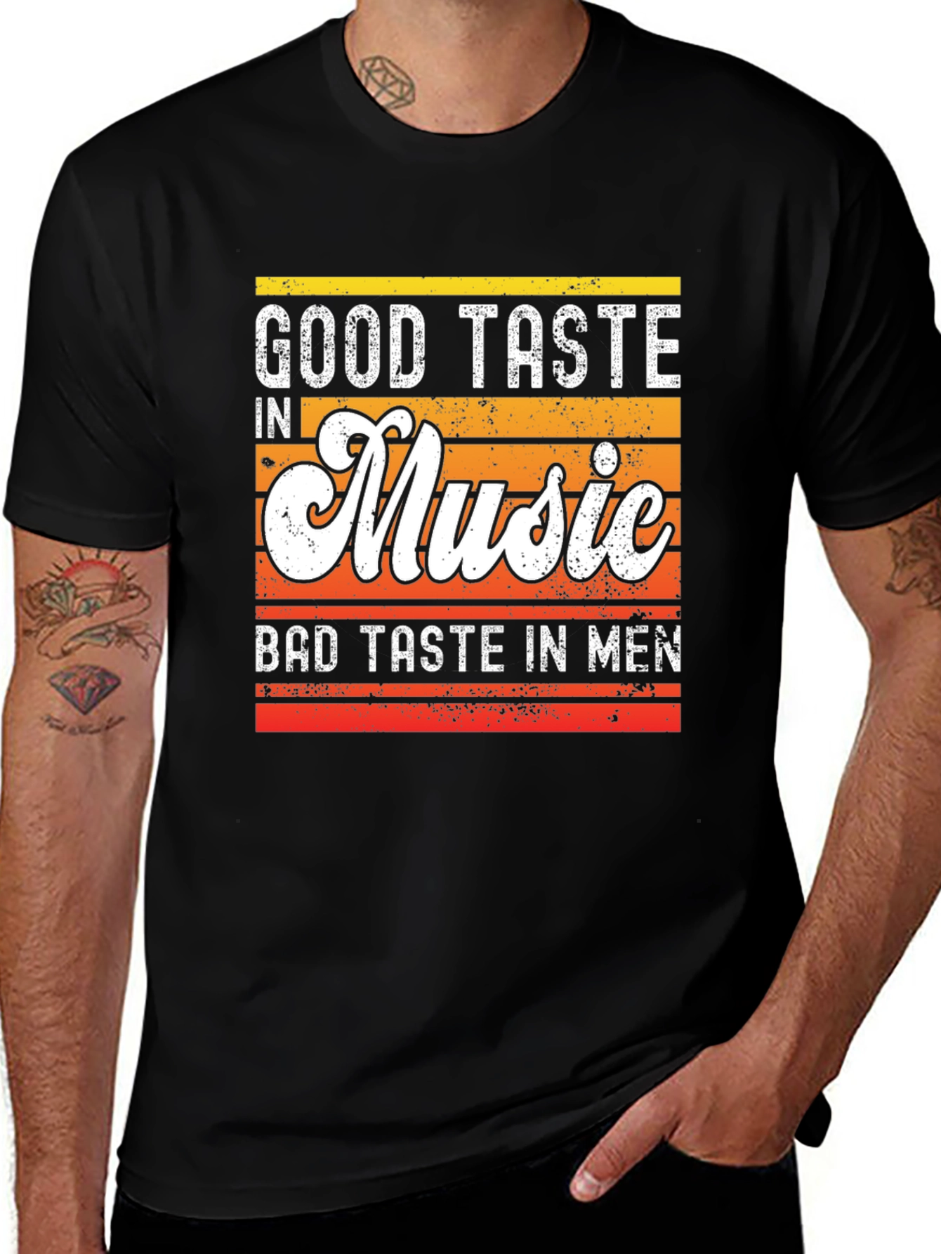 Variant 12 of Good Taste in Music, Bad Taste in Men T-Shirt
