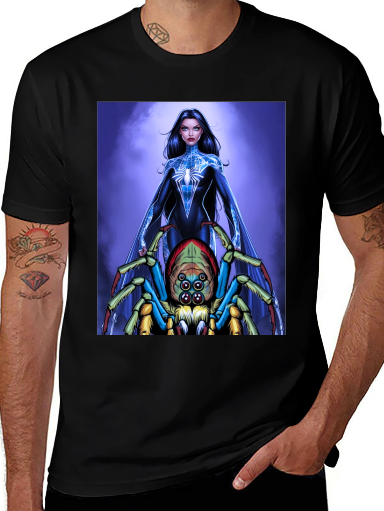 Variant 15 of Spider-Woman Graphic T-Shirt - Superhero Comic Design