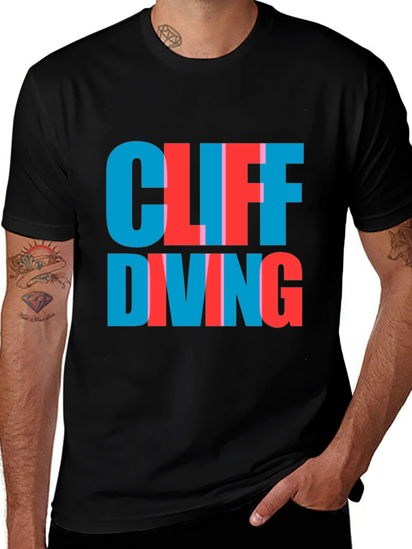 Variant 19 of Cliff Diving Tee - Bold Graphic T-Shirt