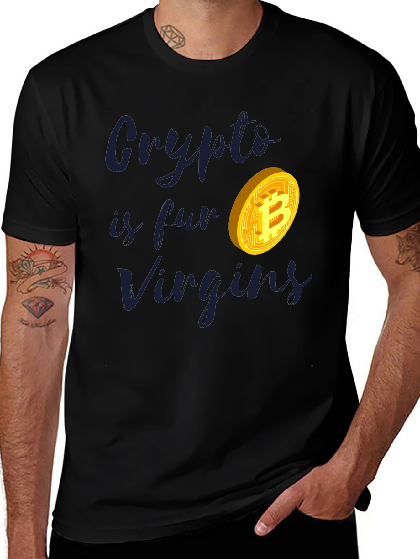 Variant 28 of Crypto Is For Virgins Graphic Tee