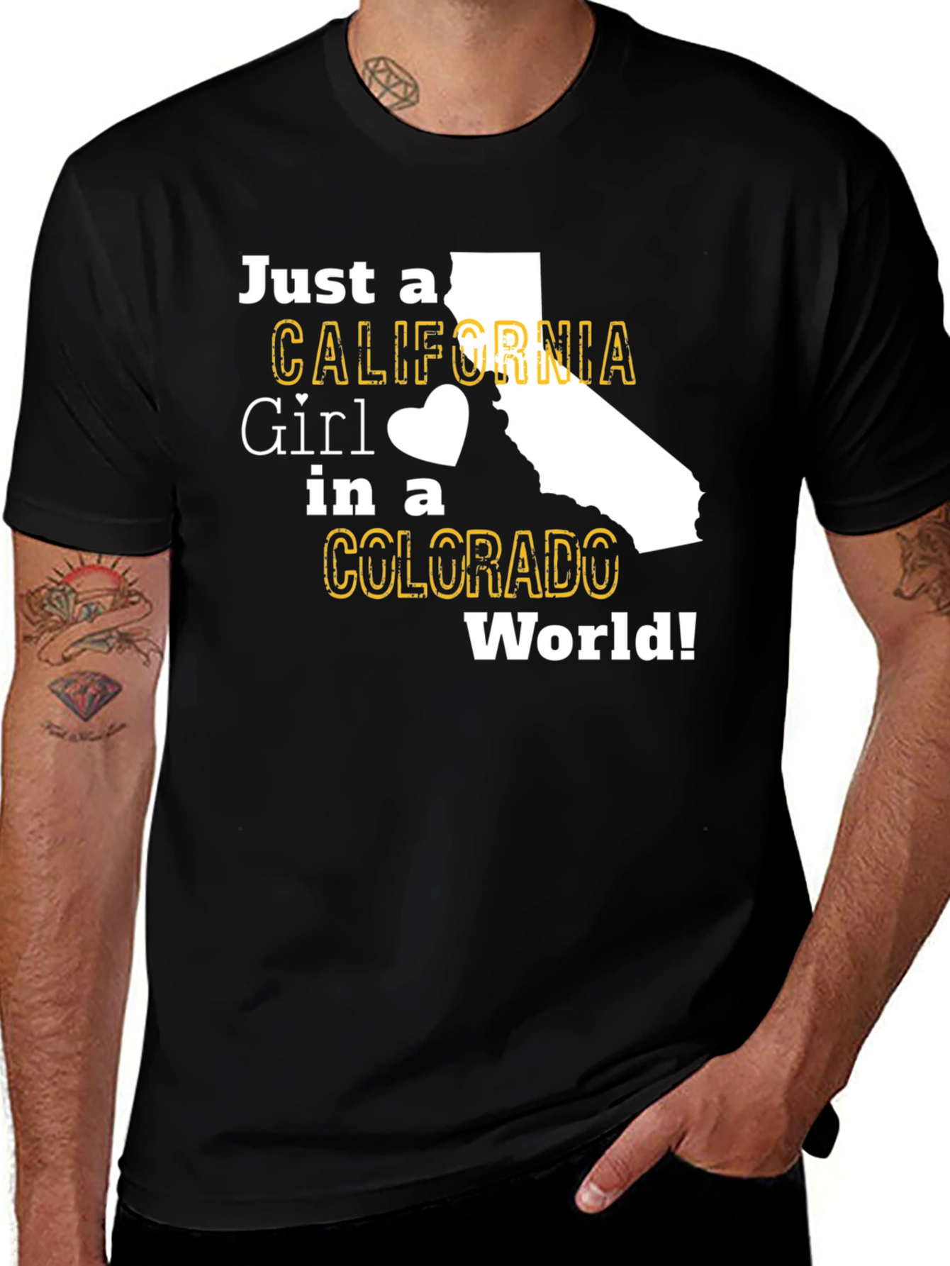 Variant 23 of California Girl in Colorado World T-Shirt
