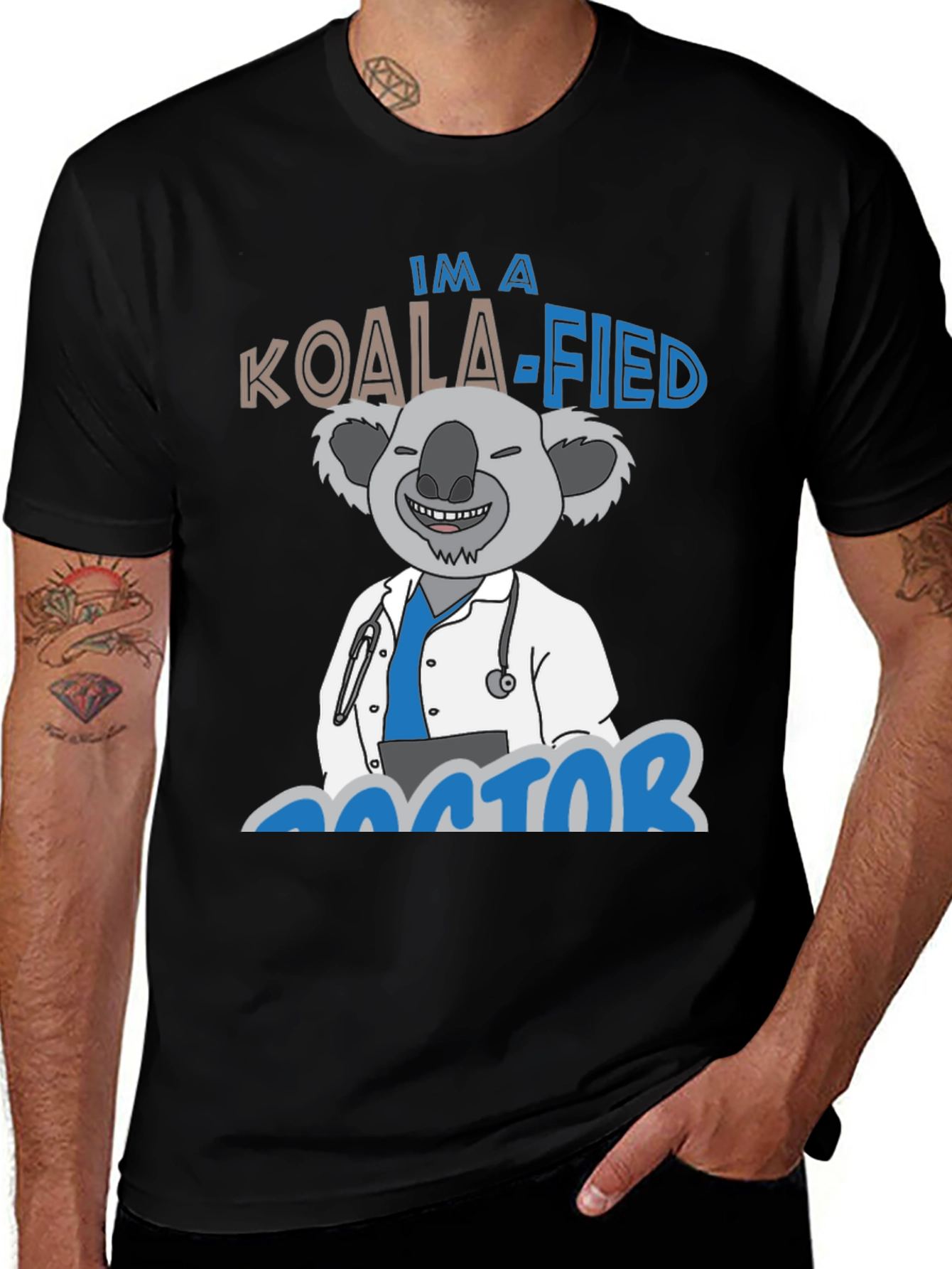 Variant 3 of Koala-fied Doctor Graphic T-Shirt