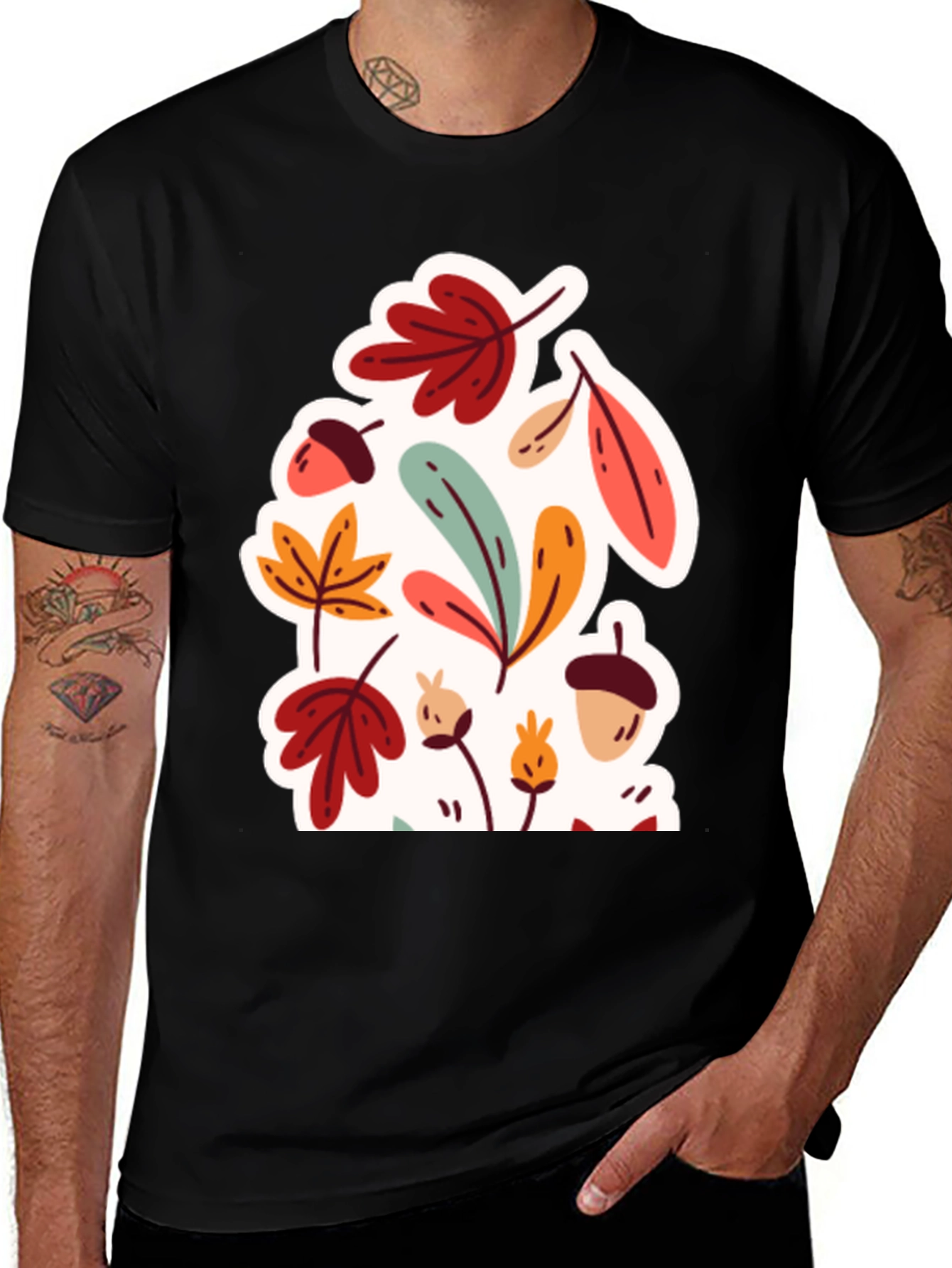 Variant 3 of Autumn Leaves Graphic Tee - Stylish Fall T-Shirt