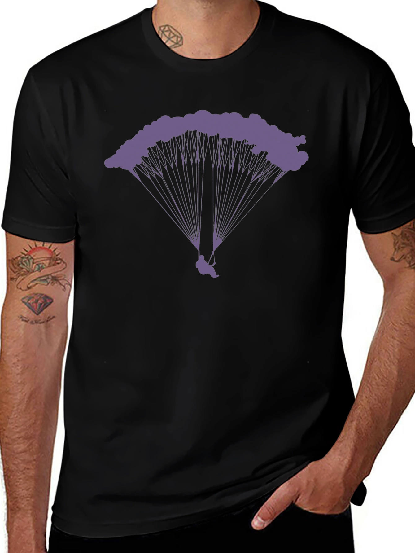 Variant 5 of Parachute T-Shirt - Skydiving Graphic Tee