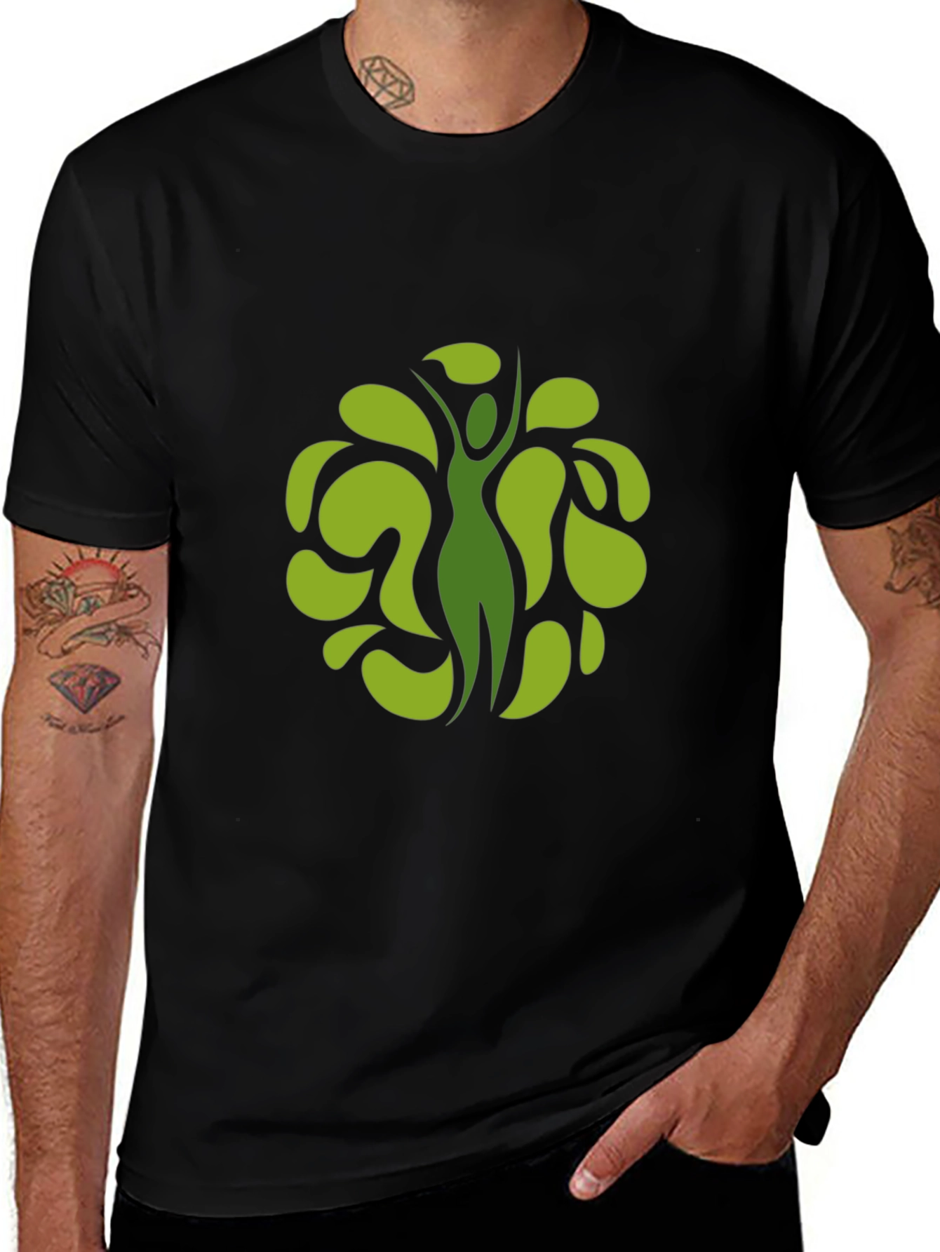Variant 22 of Nature Tree Silhouette T-Shirt - Black