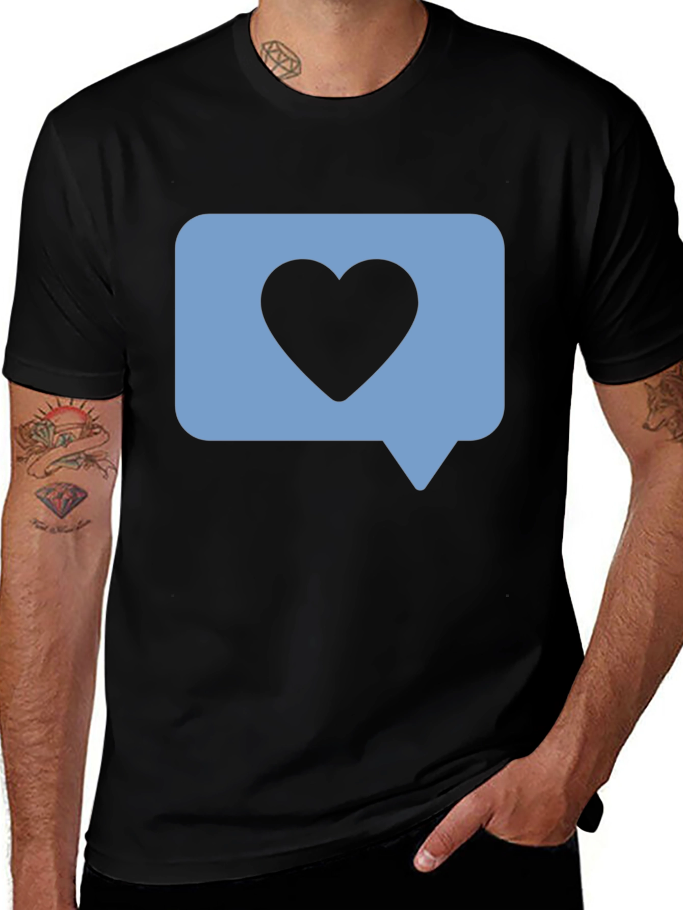 Variant 17 of Love Bubble Black T-Shirt
